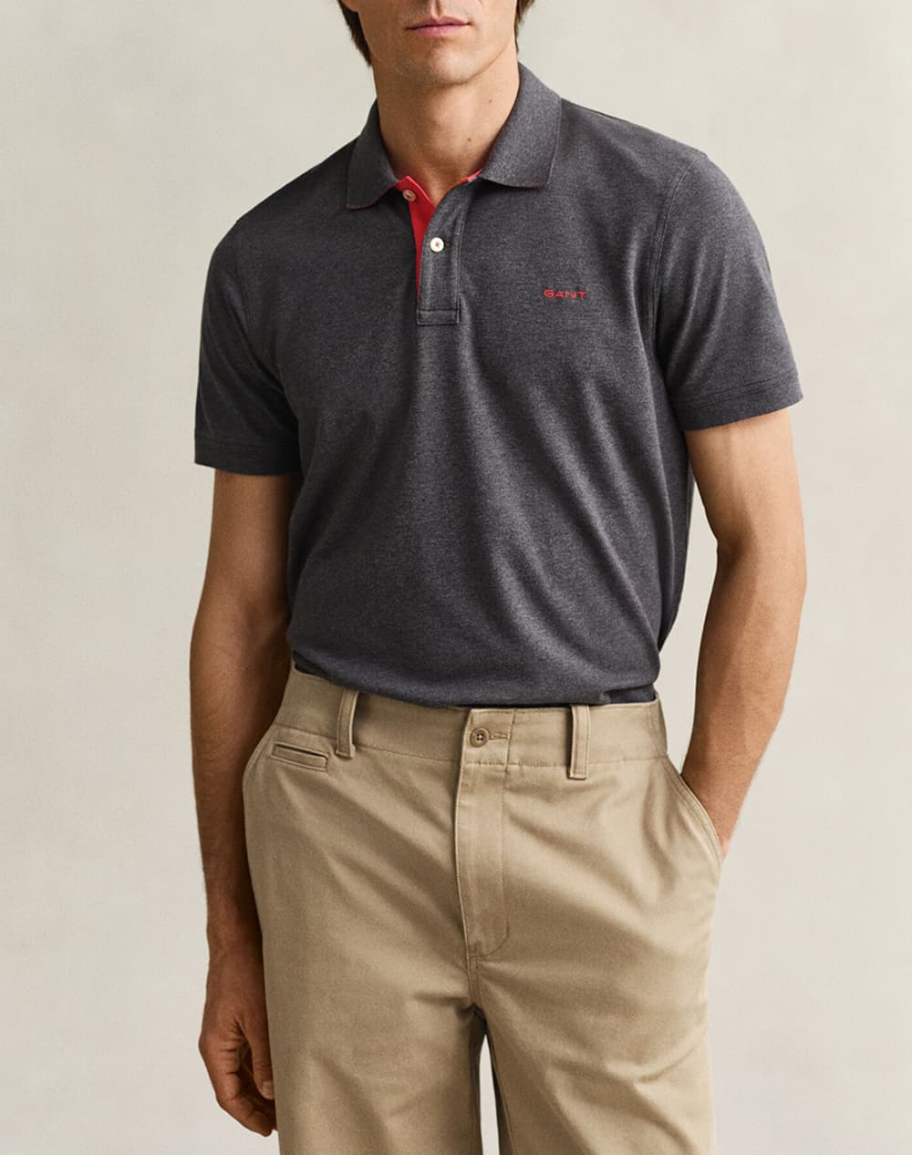 Men's Polo Shirts Gant Gray