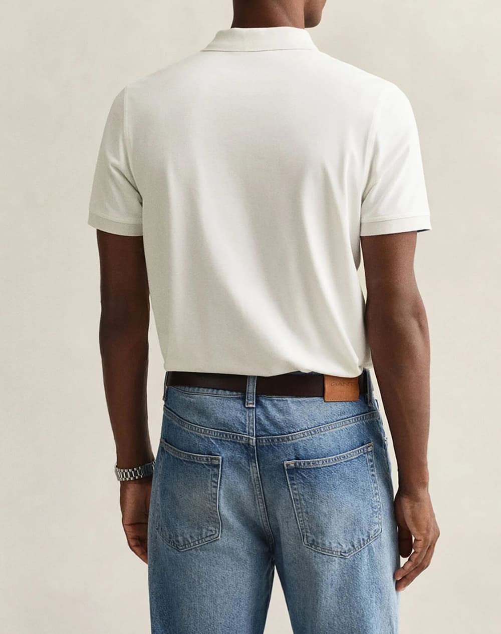 Men's Polo Shirts Gant Ecru