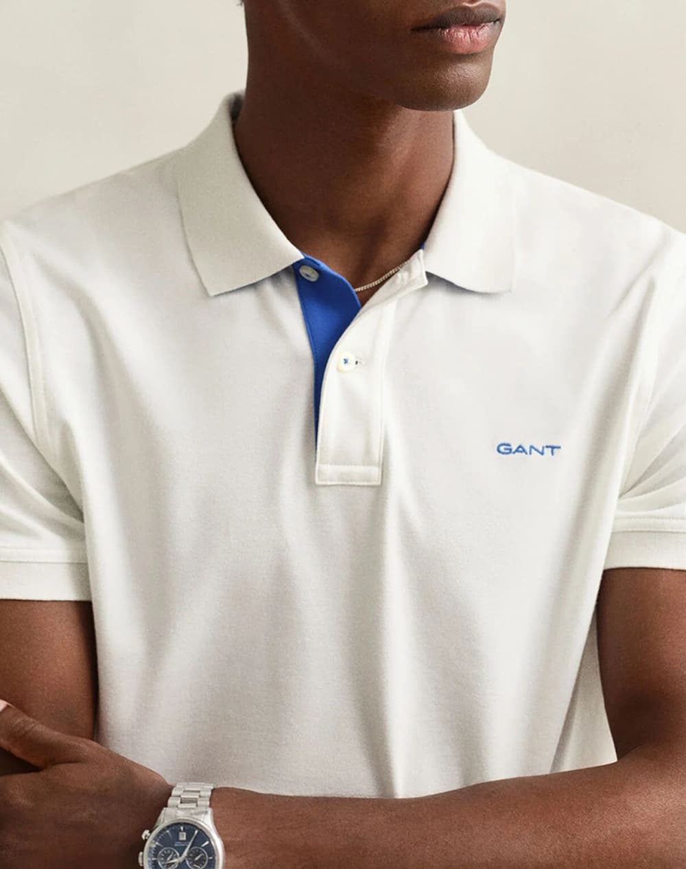 Men's Polo Shirts Gant Ecru