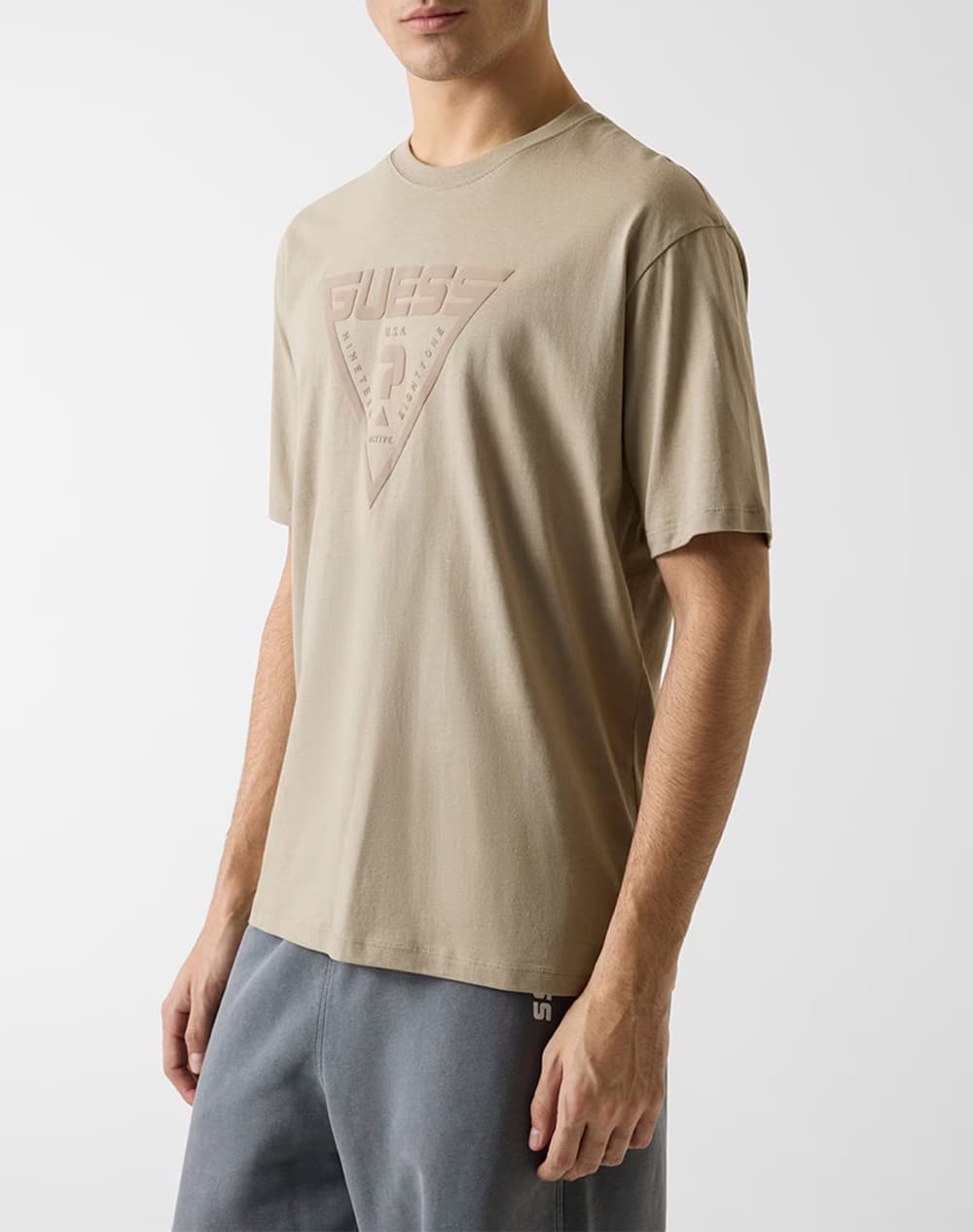 GUESS AZHA CN OVER T-SHIRT ΜΠΛΟΥΖΑ ΑΝΔΡΙΚΟ Z4BI02I3Z14-G9I0 Biege