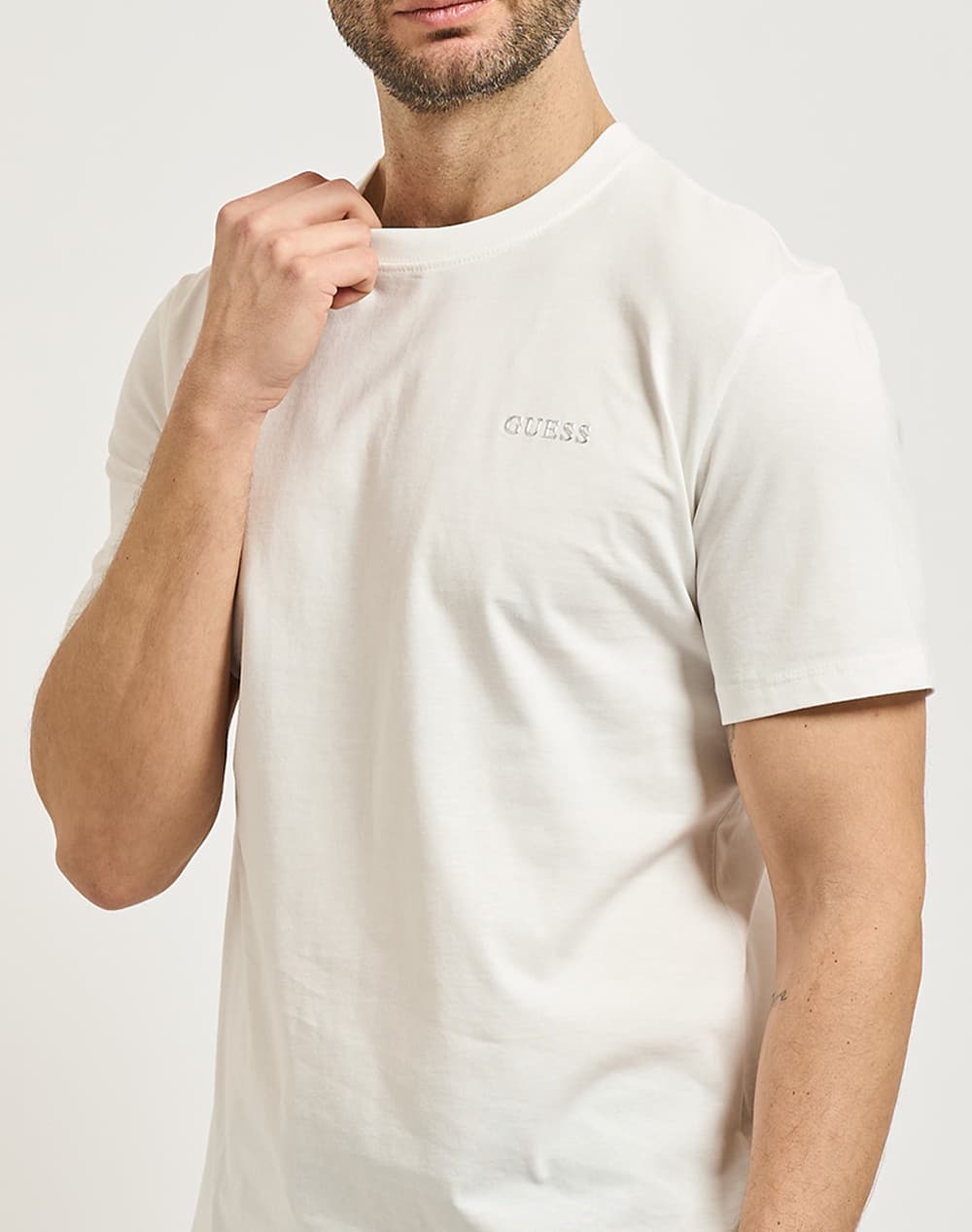 Men's T-Shirts Guess Ecru