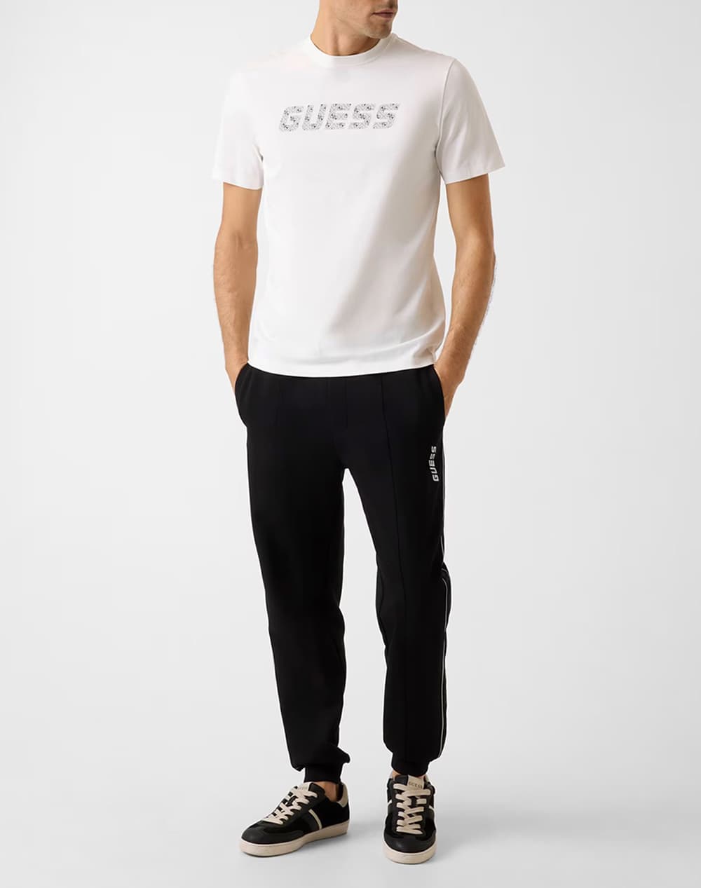 Men's T-Shirts Guess Ecru