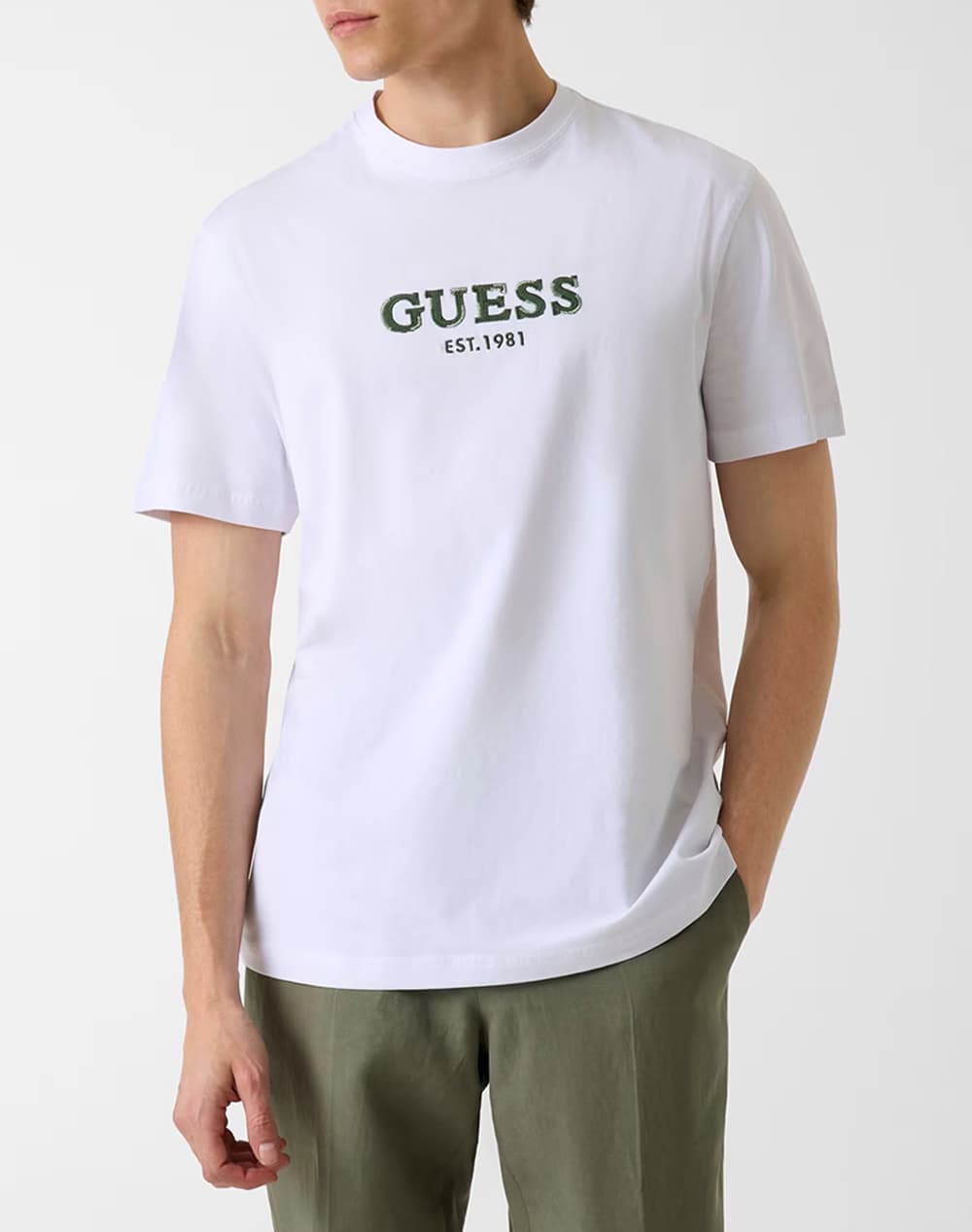 GUESS CN SS GUESS LOGO CONTRAST STIT ΜΠΛΟΥΖΑ ΑΝΔΡΙΚΟ M6GI16K3032-JBLK Black