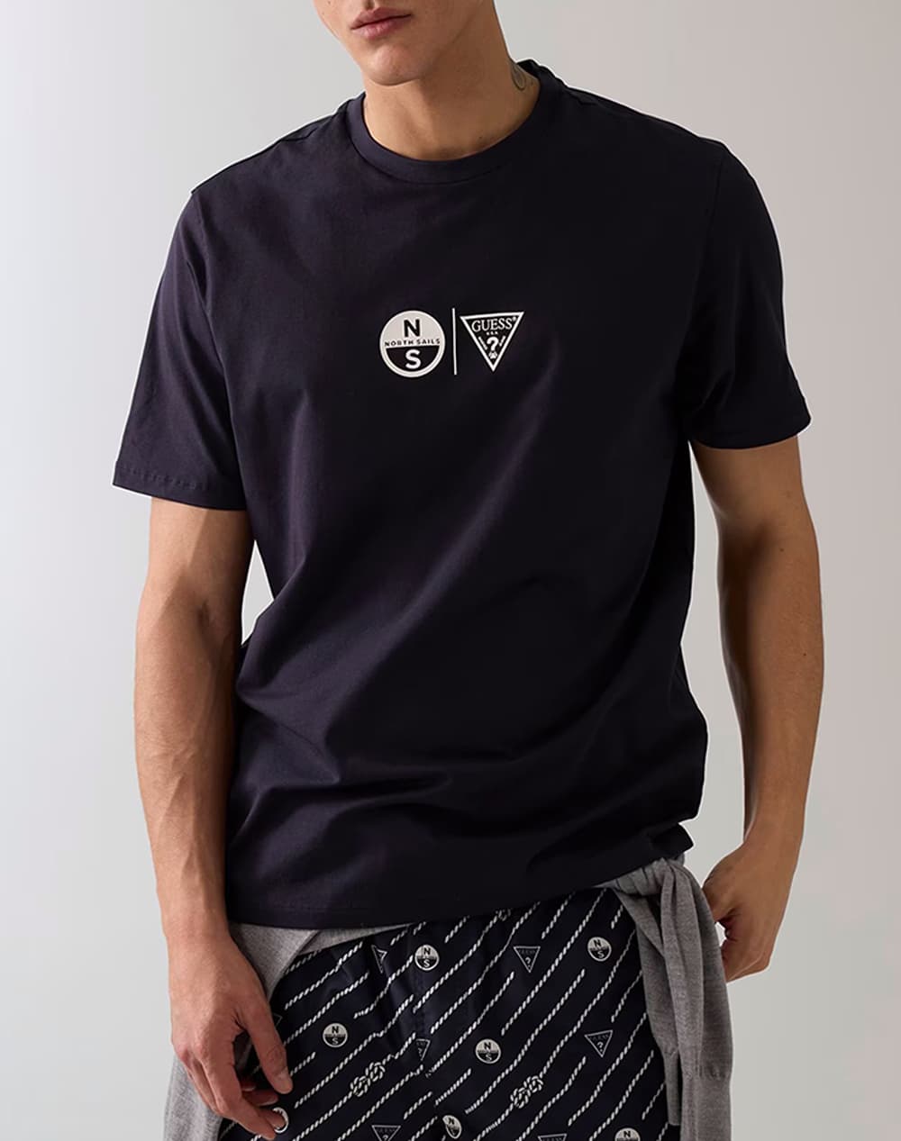 GUESS GUESSXNS - SS PRINTED CN T-SHI ΜΠΛΟΥΖΑ ΑΝΔΡΙΚΟ M6GI40K3322-G7V2 DarkBlue