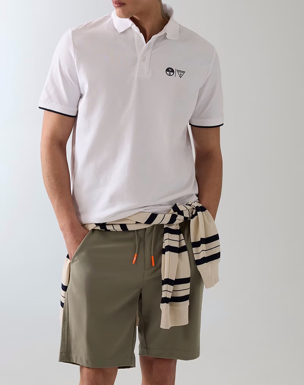 GUESS GUESSXNS - SS MINI LOGO POLO ΜΠΛΟΥΖΑ ΑΝΔΡΙΚΟ M6GP47K3323-G011 White