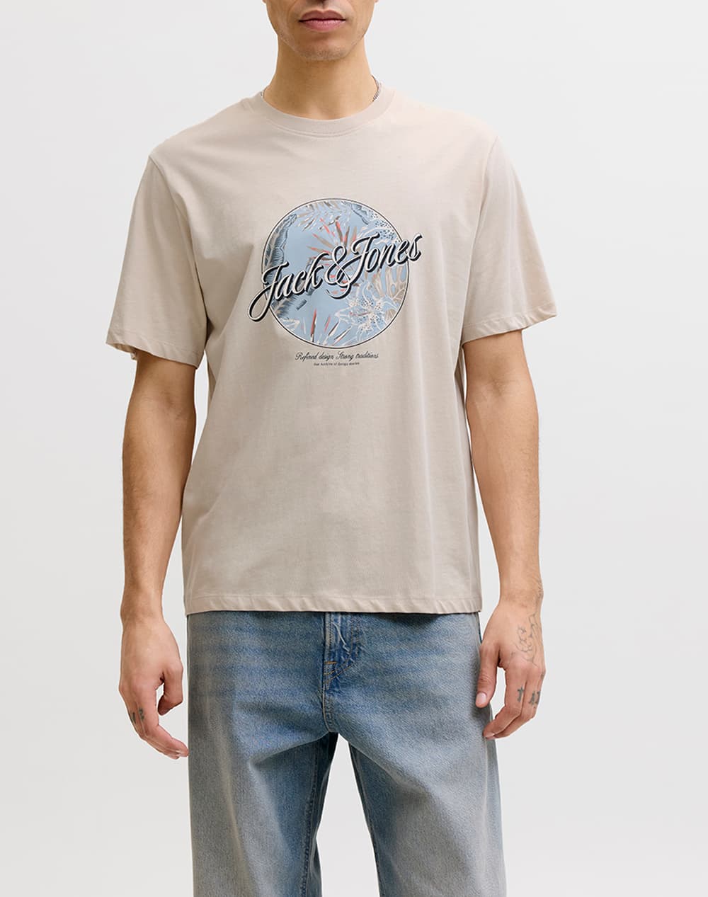 Men's T-Shirts Jack & Jones Beige