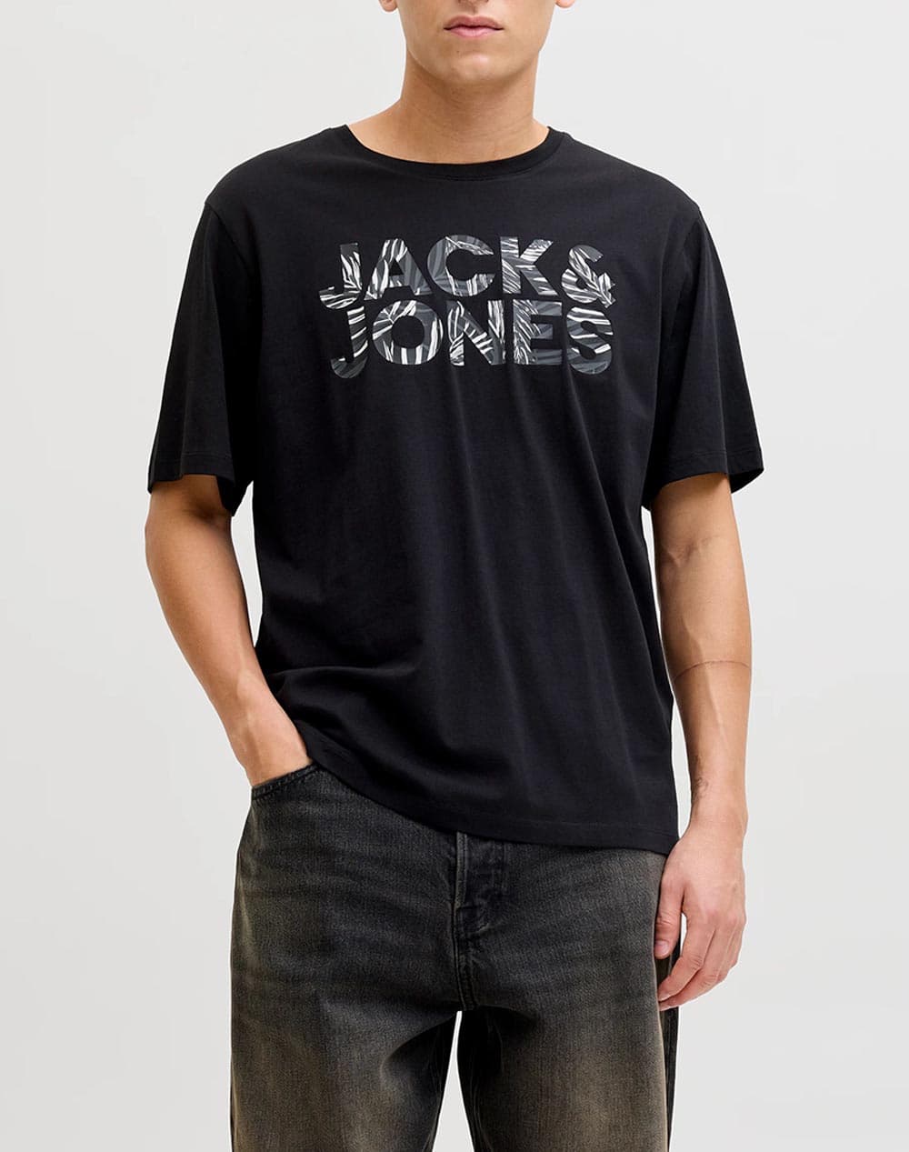 JACK&JONES JJEJEFF LOGO TEE SS SN 12288536-Sky Captain DarkBlue
