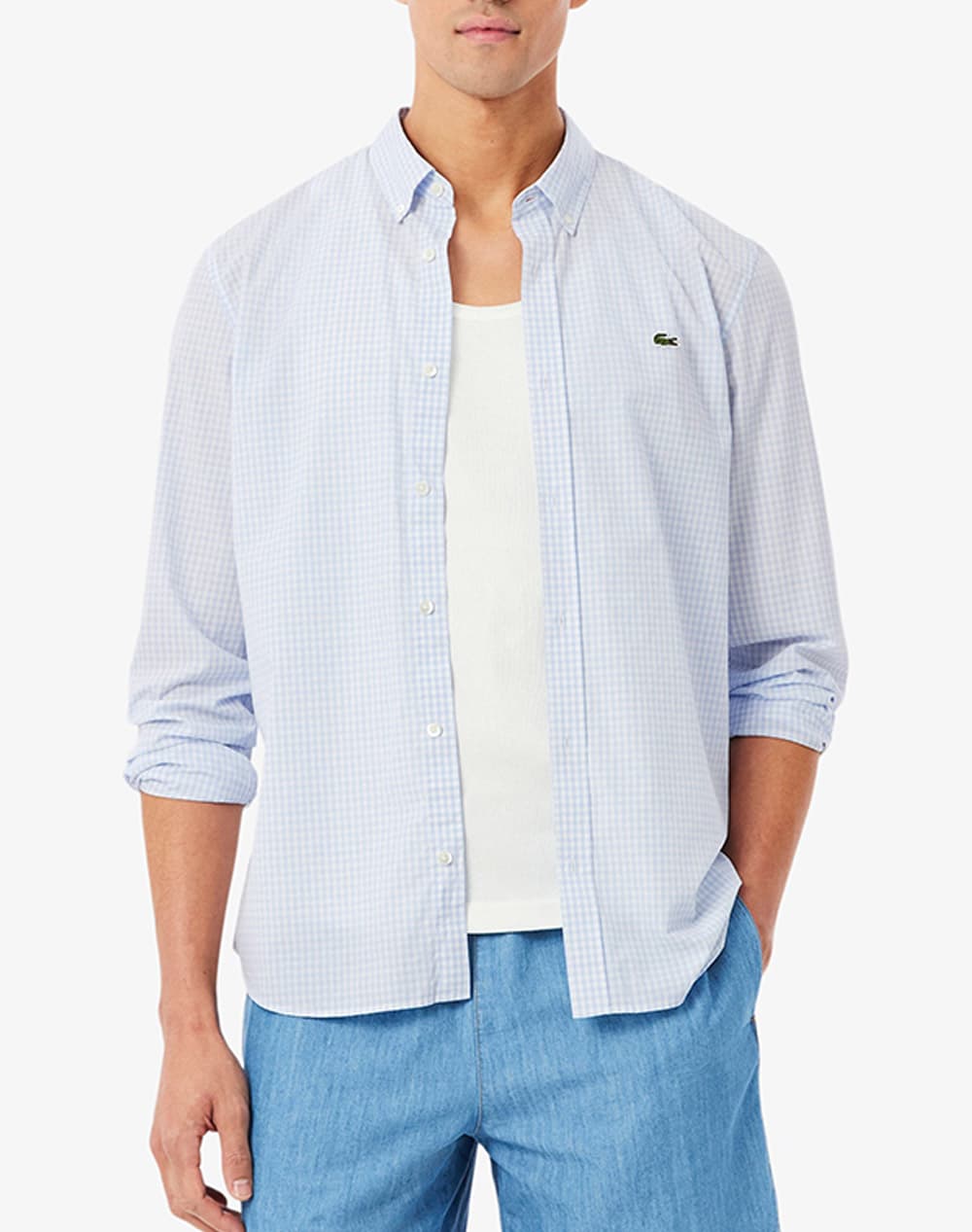 LACOSTE ΥΠΟΚΑΜΙΣΟ ΜΜ SHIRT LS 3CH2299-9AR LightBlue