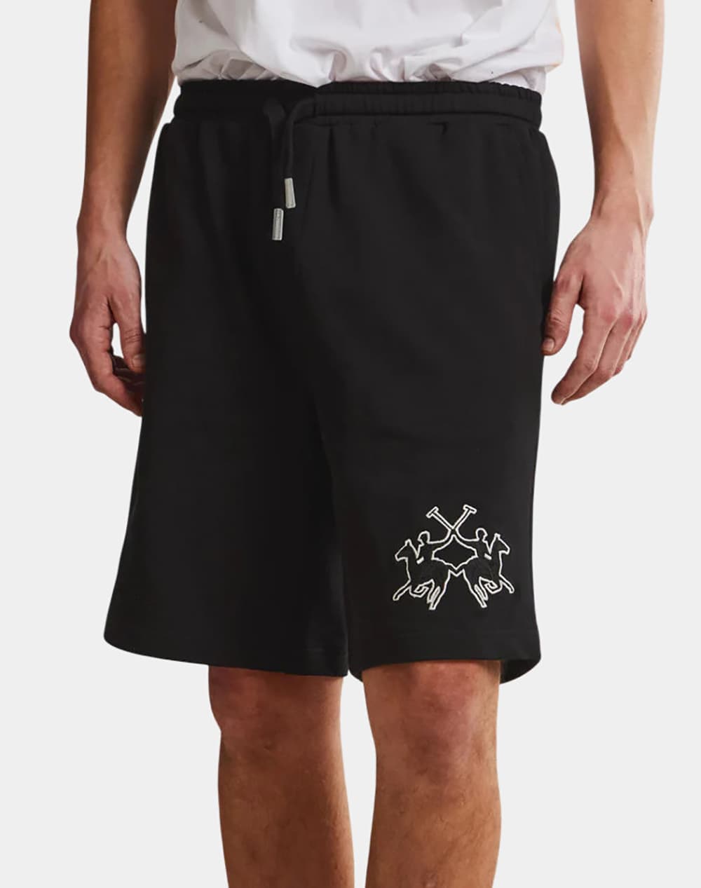 LA MARTINA ΒΕΡΜΟΥΔΑ MAN BERMUDA DIAGONAL FRENCH TE 3LMMCB003-00001 White