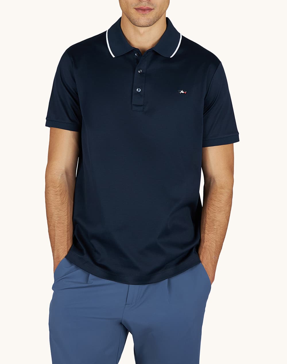 PAUL&SHARK Buttons polo 26411246-13 DarkBlue