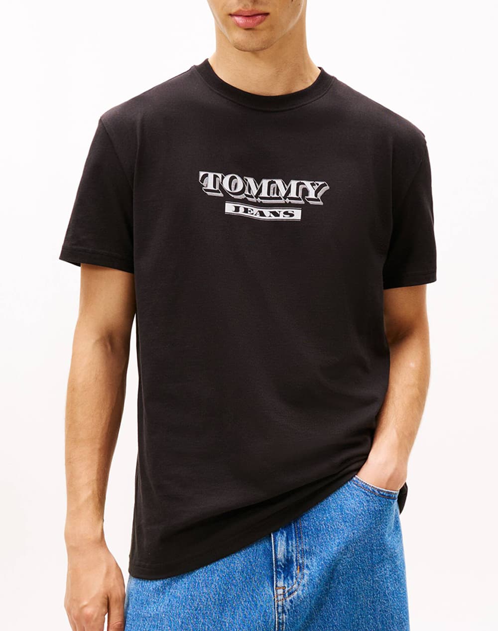 Ανδρικό T-shirt Μπλε Tommy Jeans DM0DM22322-C5X