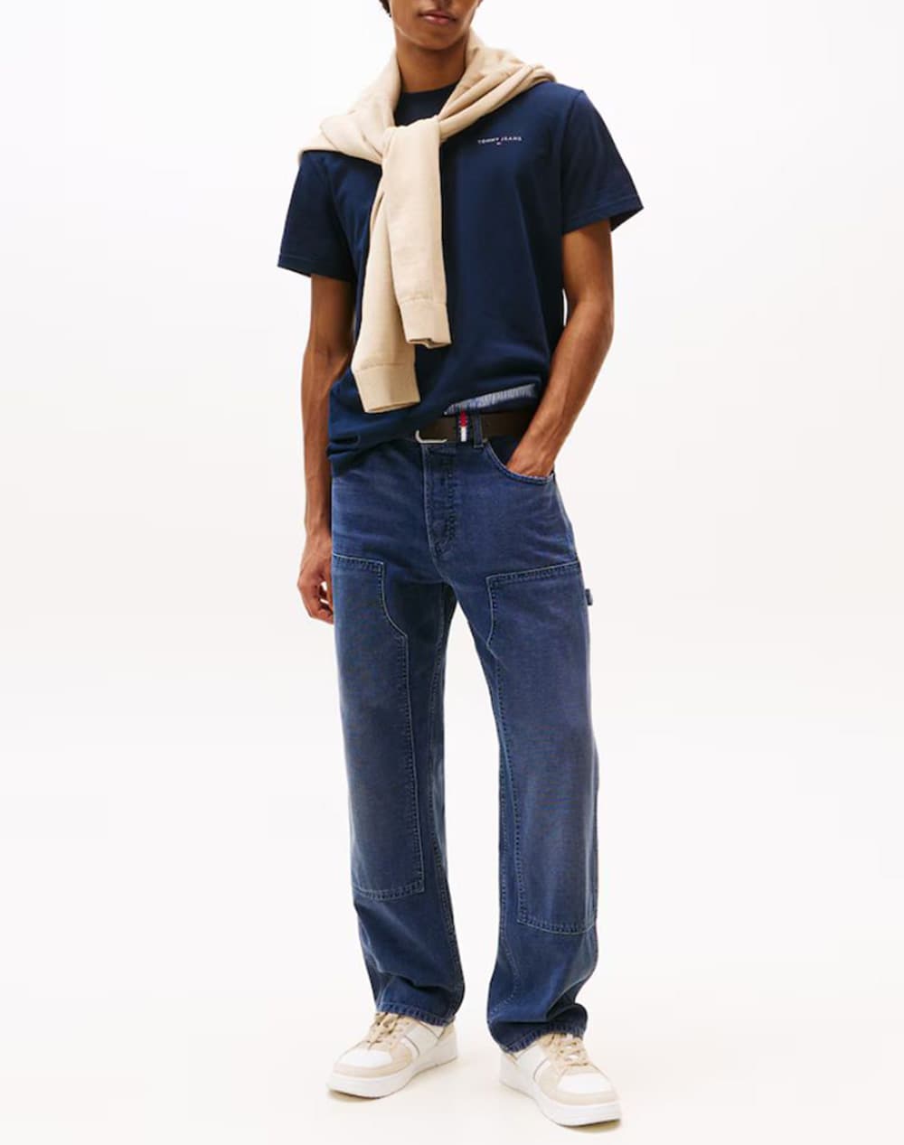 Tommy Jeans Linear Logo Slim Fit T-Shirt Men