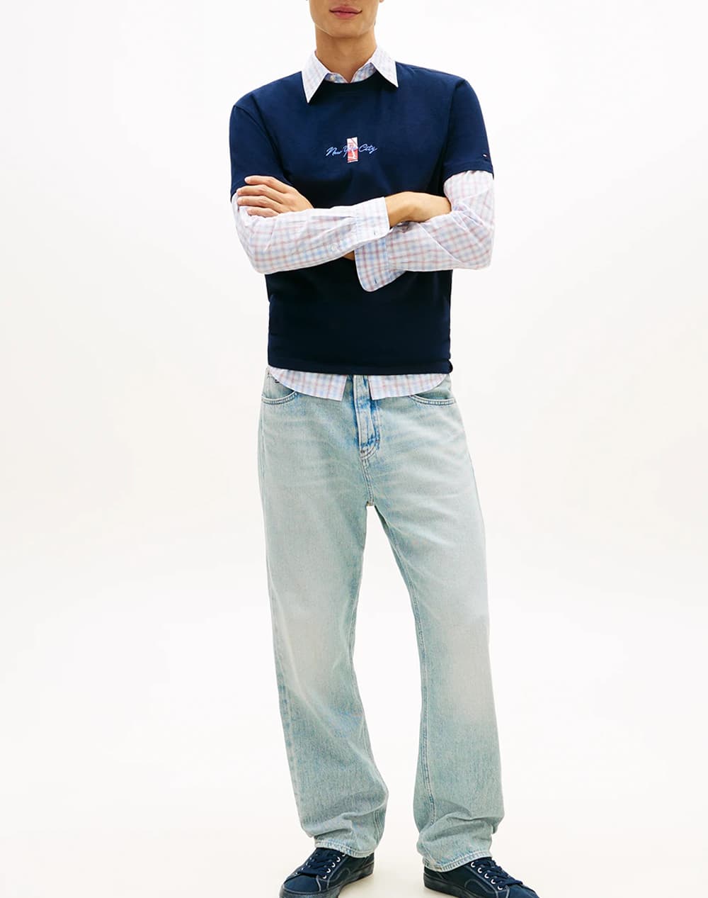 Ανδρικό T-shirt Navy Μπλε Tommy Jeans DM0DM22532-C1G