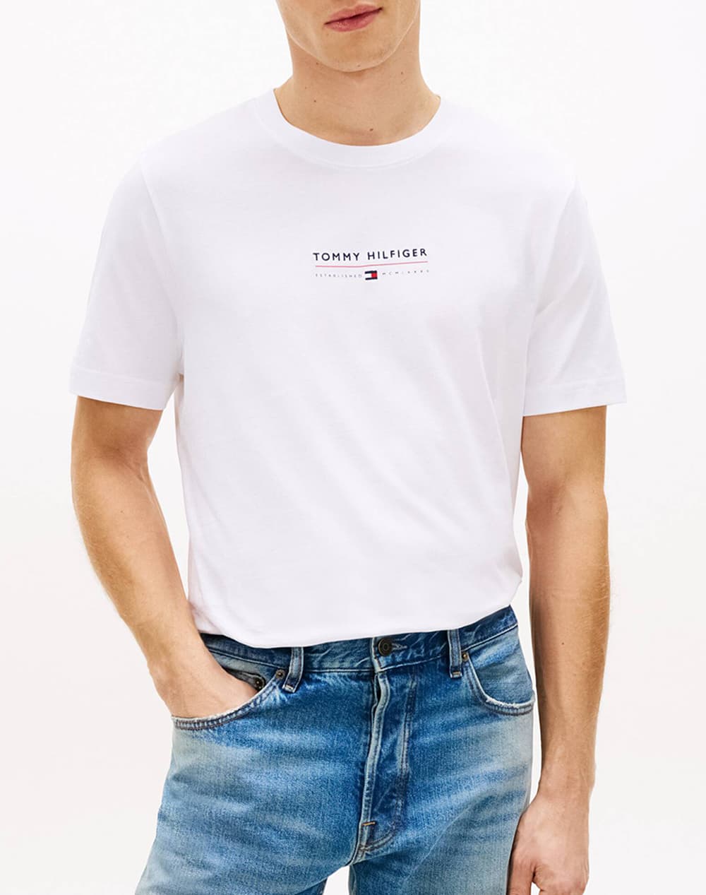 Men's T-Shirts Tommy Hilfiger White
