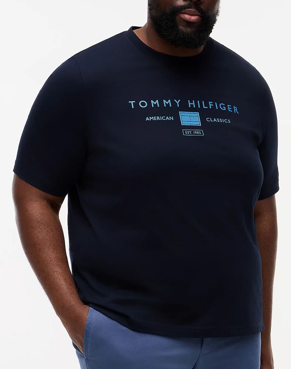 TOMMY HILFIGER BT-BRAND LOVE MONO STACK TEE-B MW0MW44053-DW5 DarkBlue