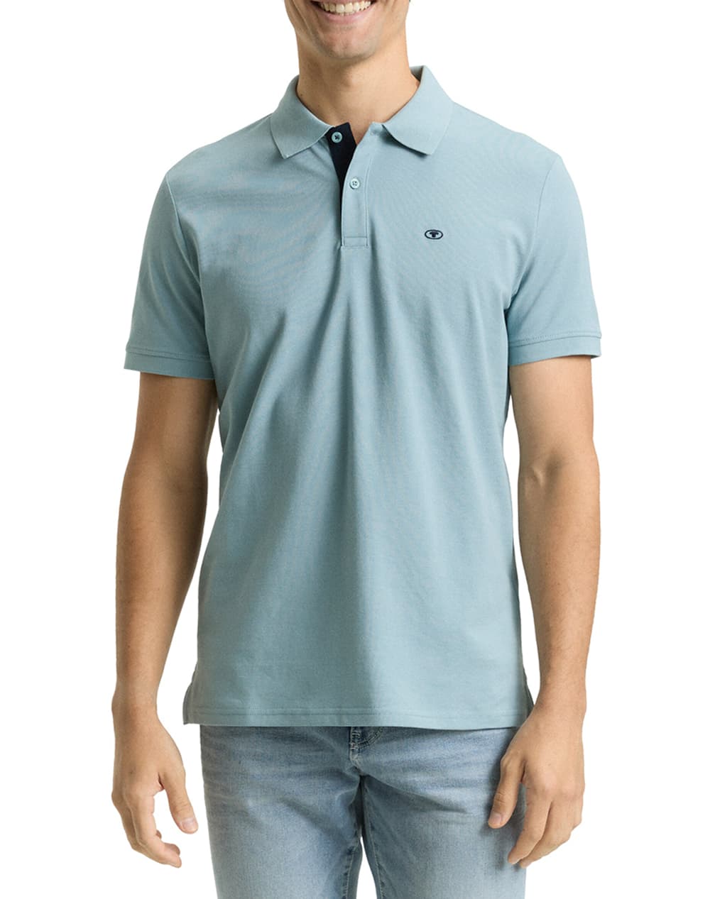 TOM TAILOR BASIC POLO WITH CONTRA ΜΠΛΟΥΖΑ ΑΝΔΡΙΚΟ 1031006-10348 OffWhite