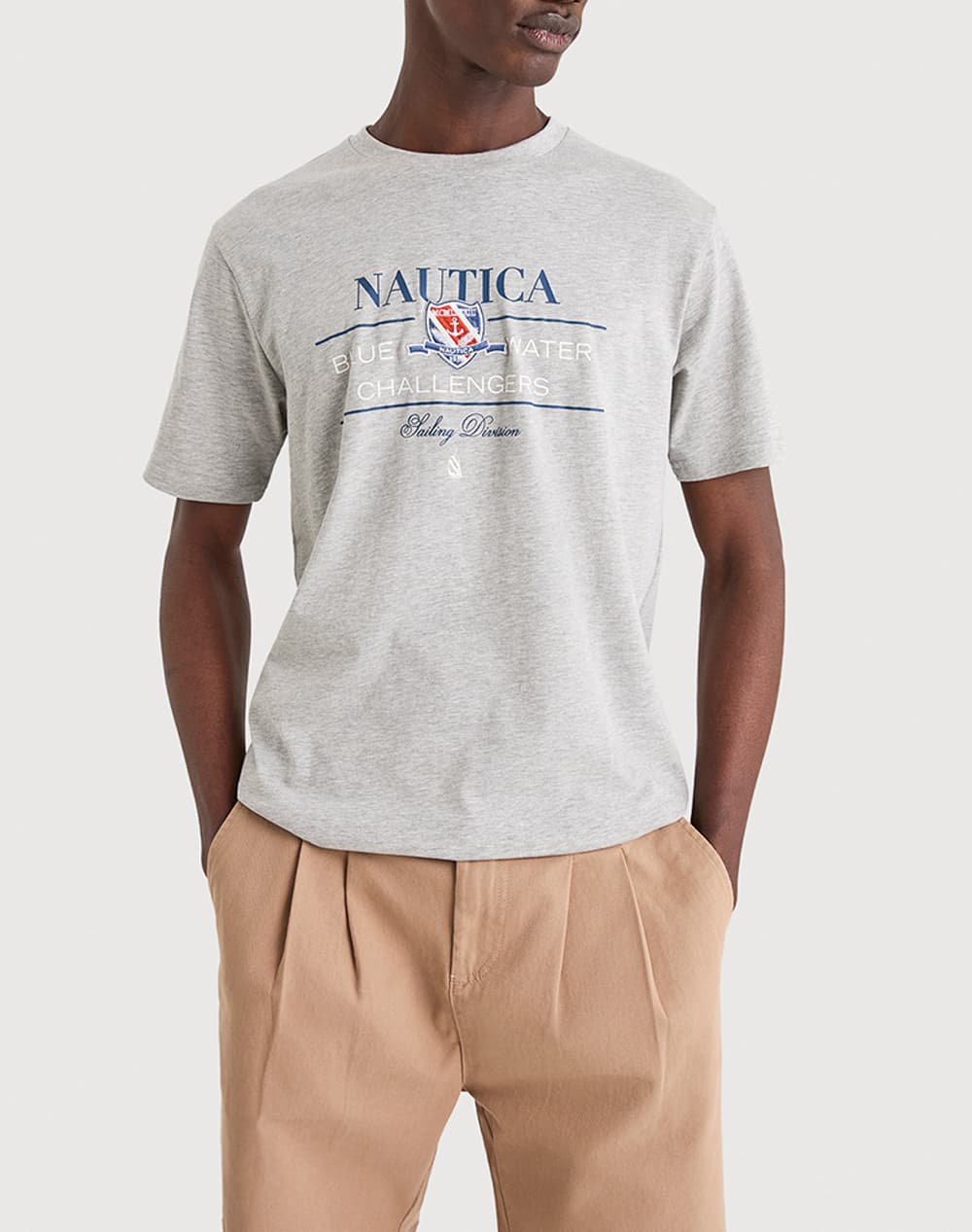 NAUTICA ΜΠΛΟΥΖΑ T-SHIRT ΚΜ Timon T-Shirt 3NCN1V03991-112 LightGray