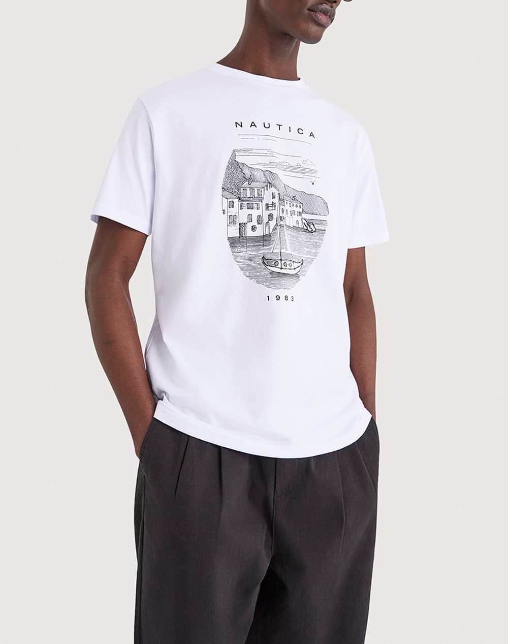 NAUTICA ΜΠΛΟΥΖΑ T-SHIRT ΚΜ Kanan T-Shirt 3NCN1V03977-908 White