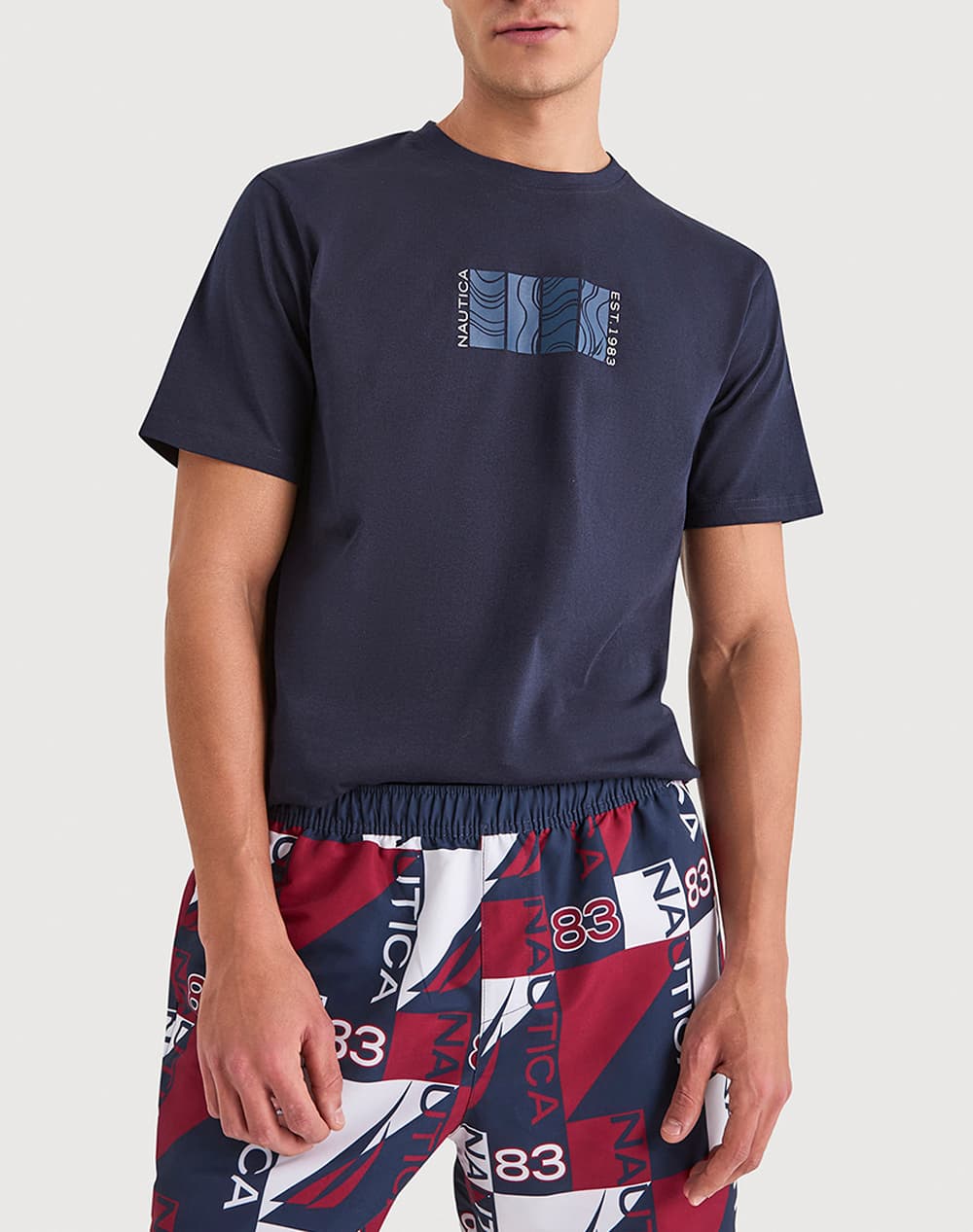 NAUTICA ΜΠΛΟΥΖΑ T-SHIRT ΚΜ Parrett T-Shirt 3NCN1V04026-459 NavyBlue