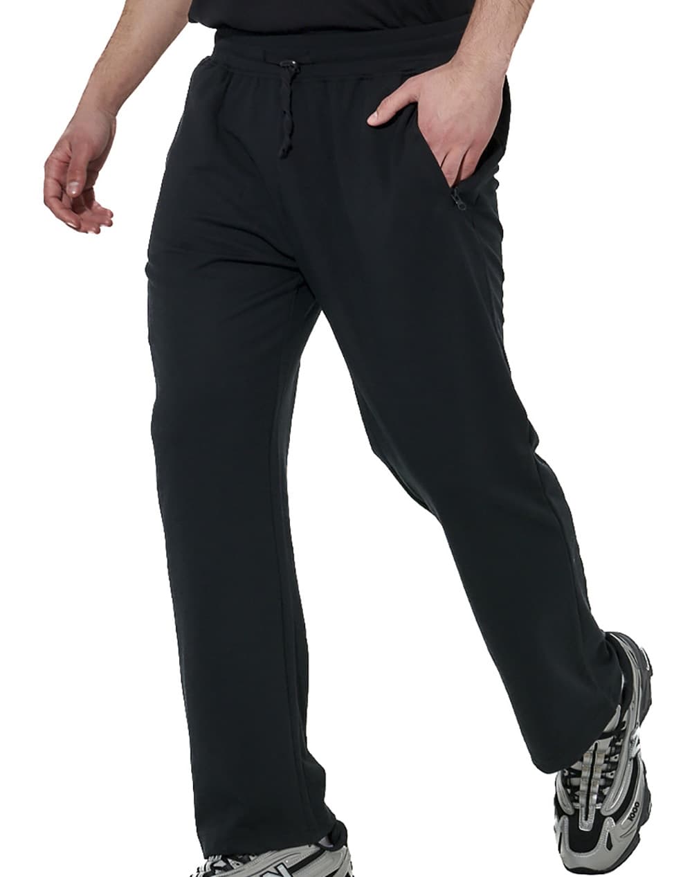 BODY ACTION MEN''S ESSENTIALS FRENCH TERRY PANTS 023624-01-Balsam Green DarkGreen