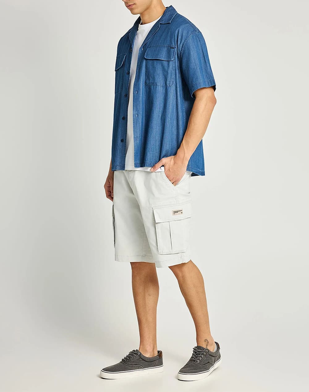 Men's Cargo Shorts Funky Buddha Ecru