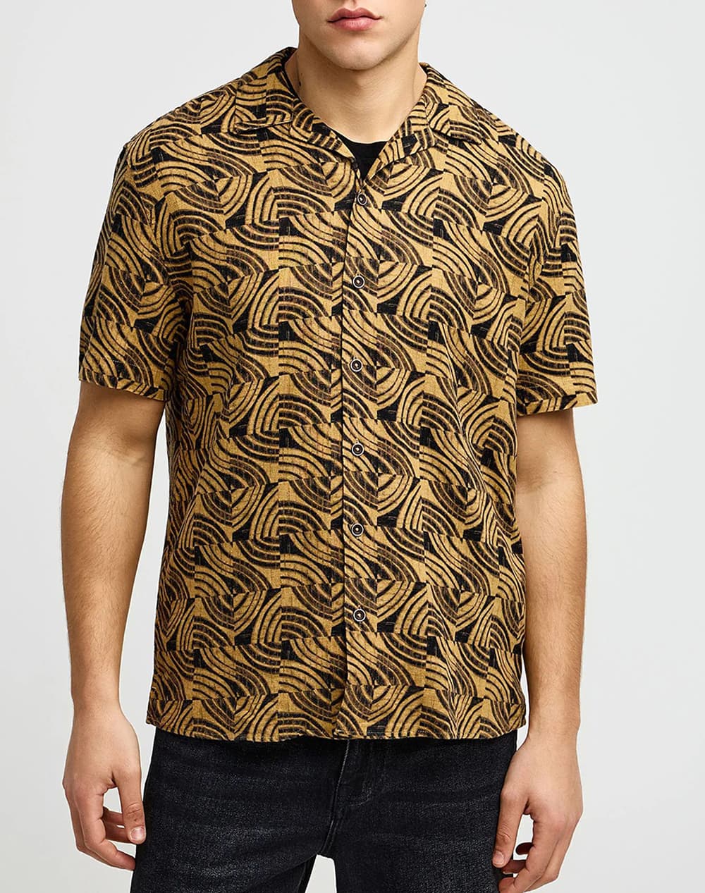 Men's Shirts Funky Buddha Beige