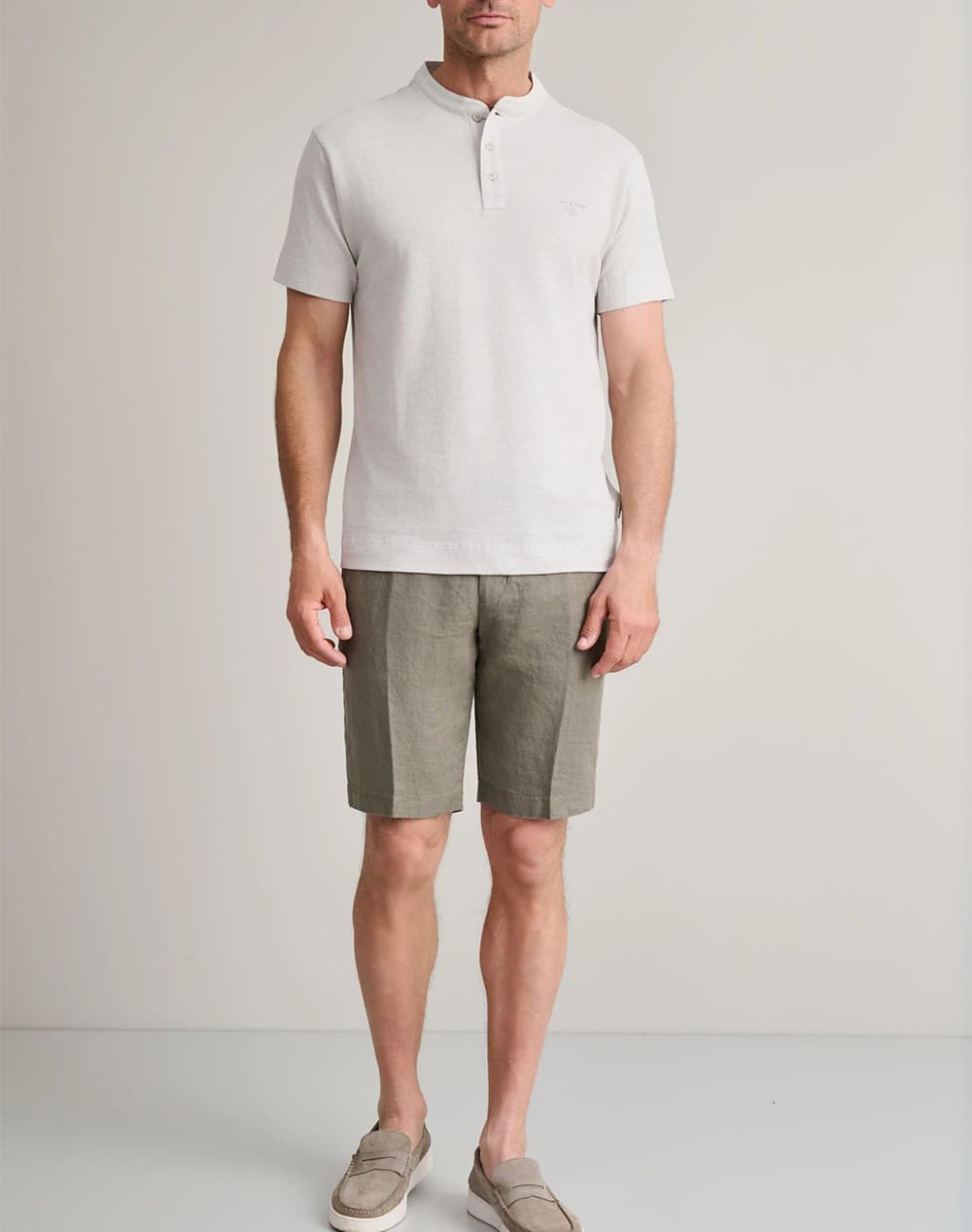 Men's Chino Shorts Navy & Green Green