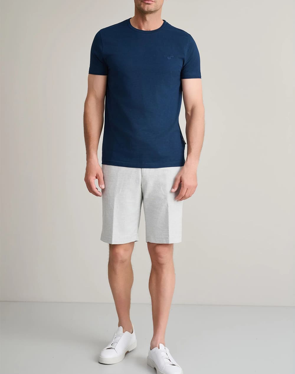Men's Chino Shorts Navy & Green Gray