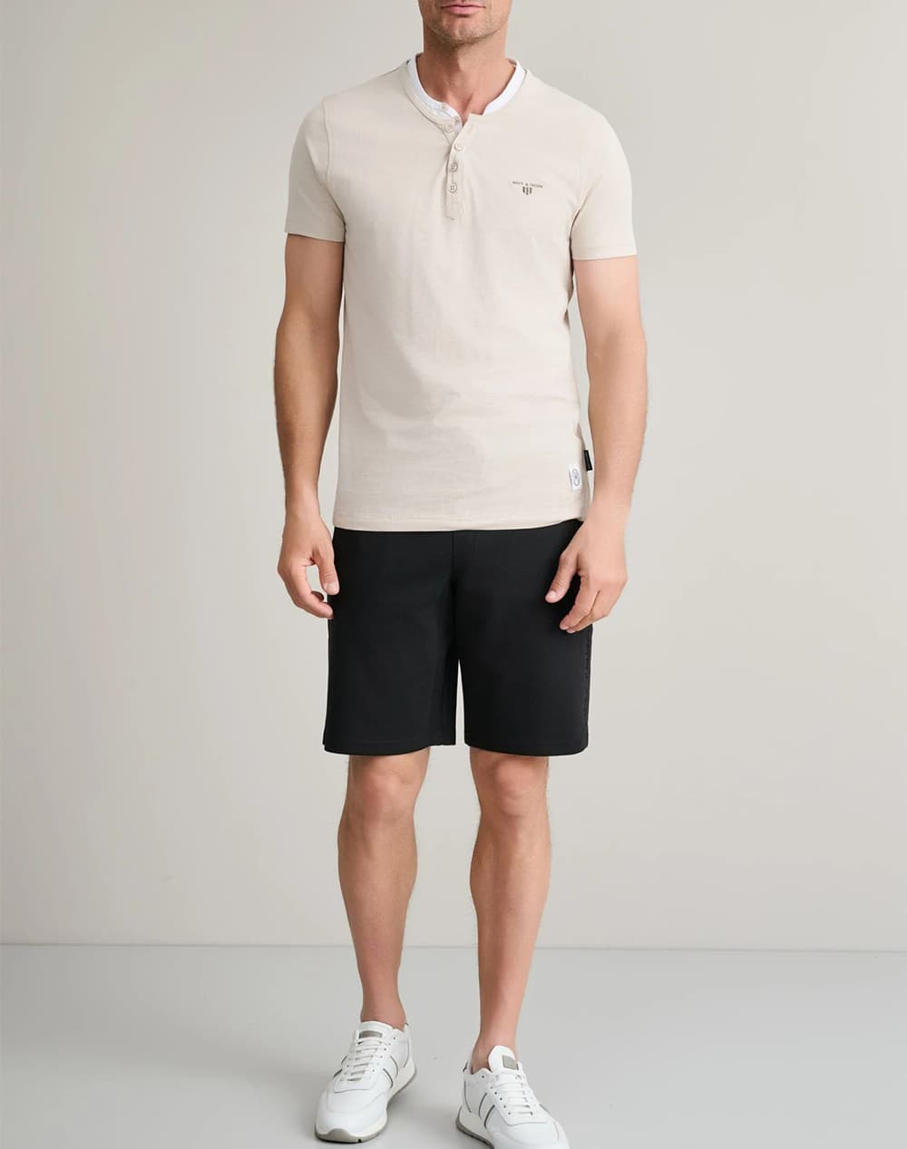 Men's Sports Shorts Navy & Green Black