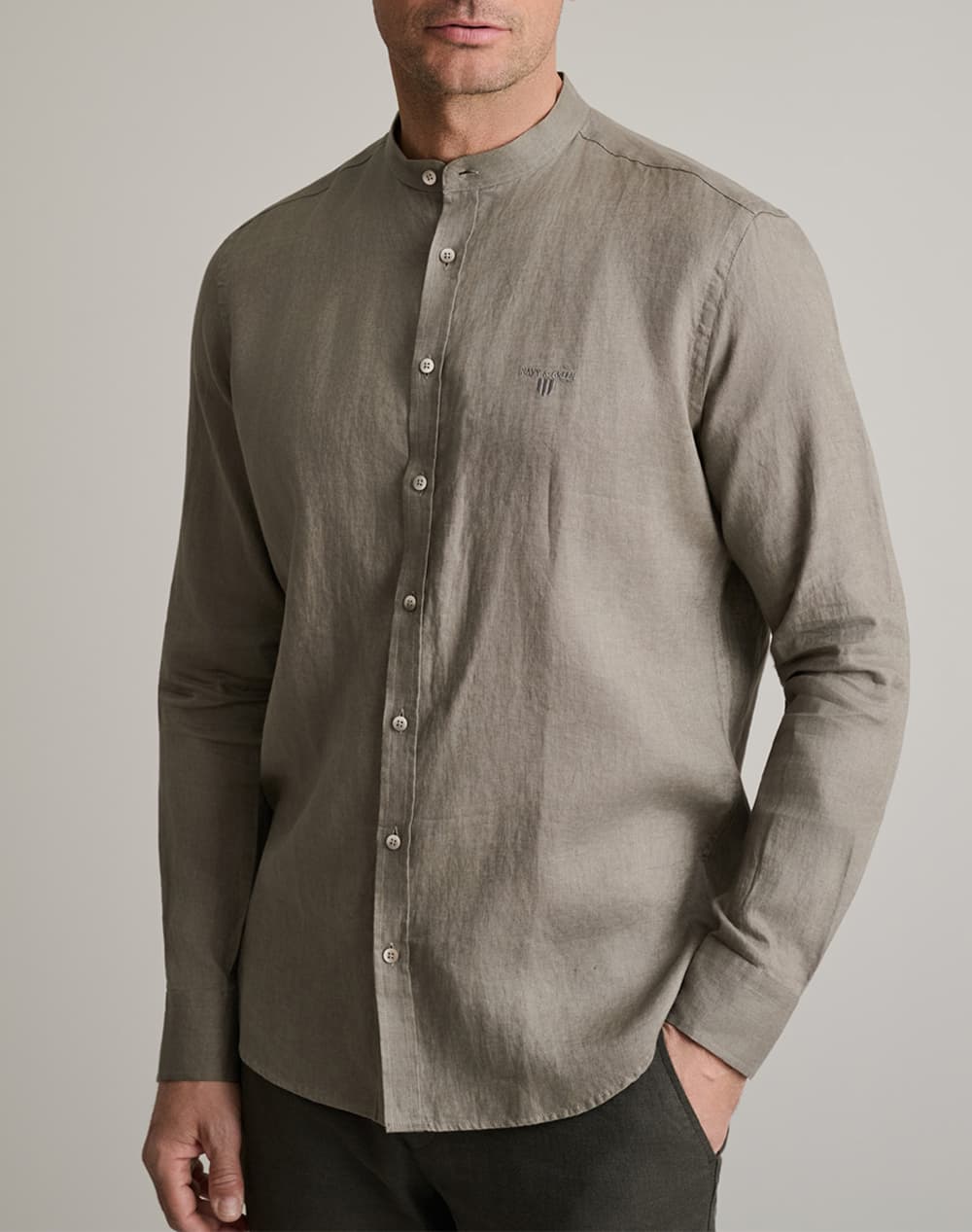 Men's Shirts Navy & Green Brown