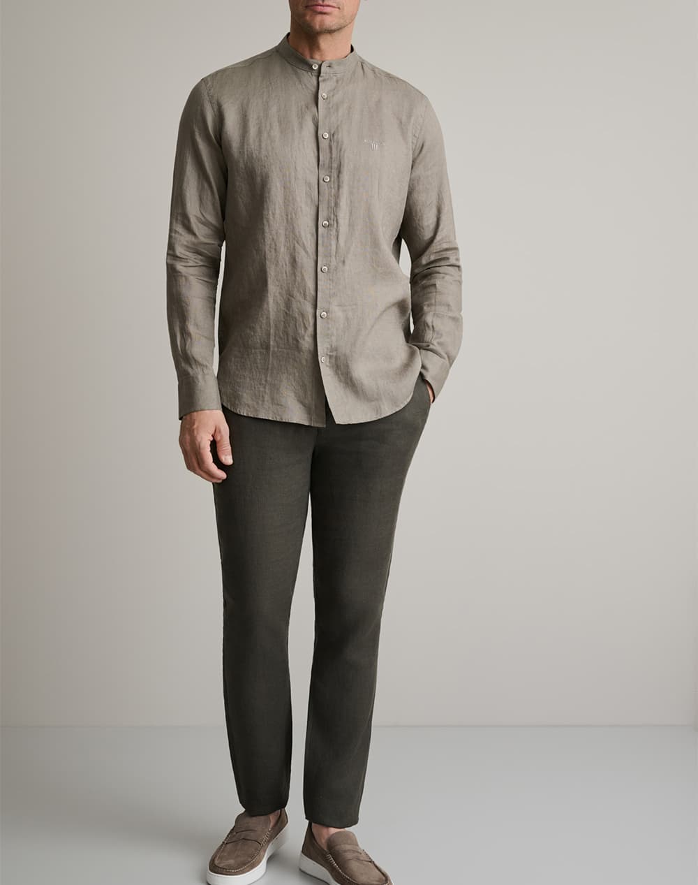 Men's Shirts Navy & Green Brown