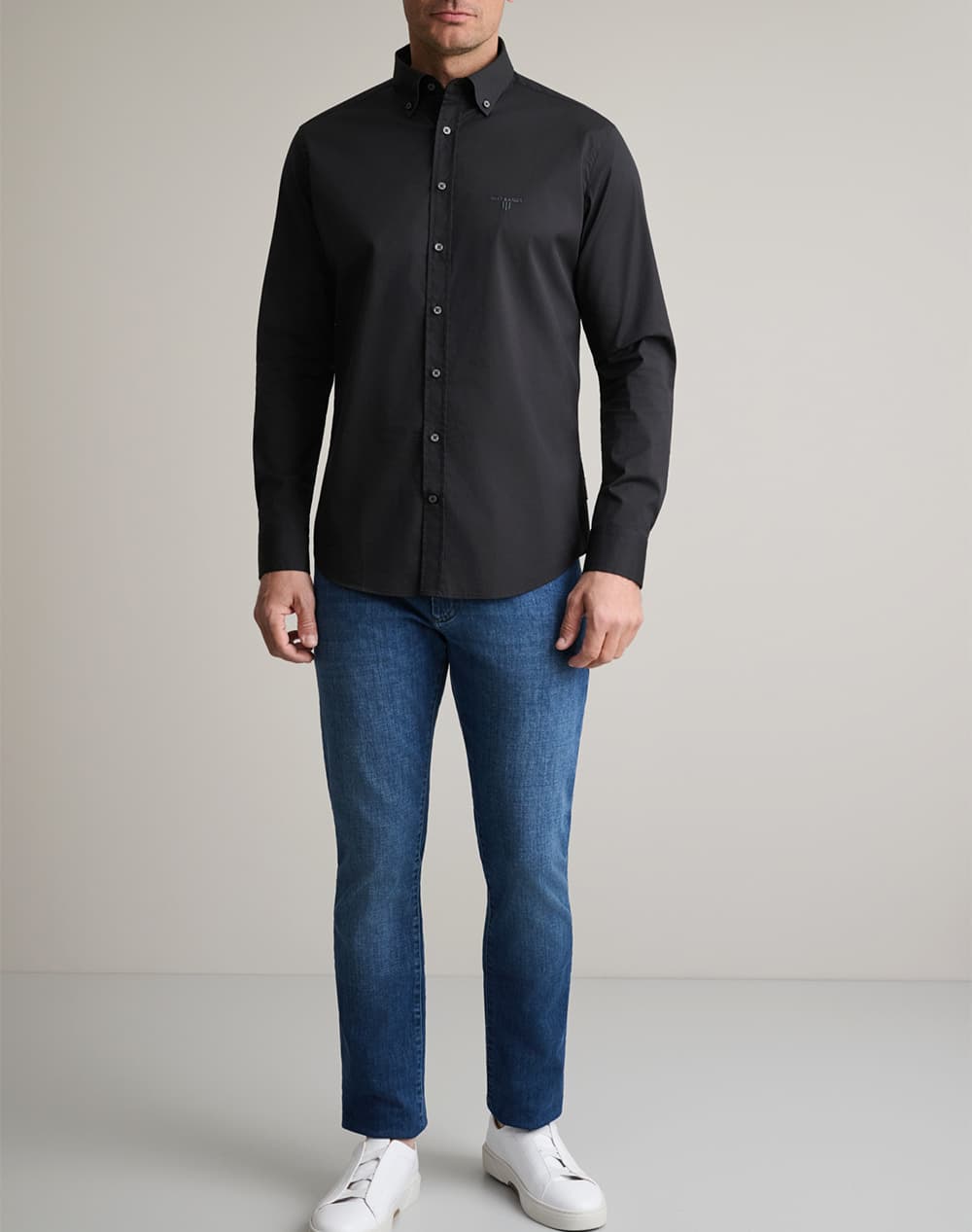 Men's Shirts Navy & Green Black