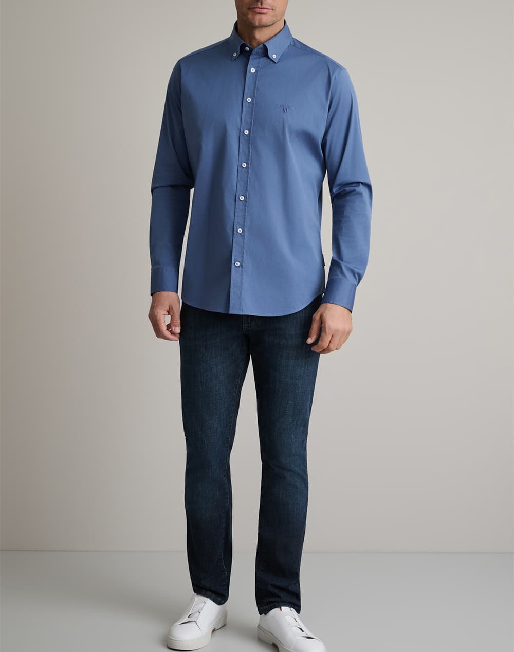 Men's Shirts Navy & Green Blue