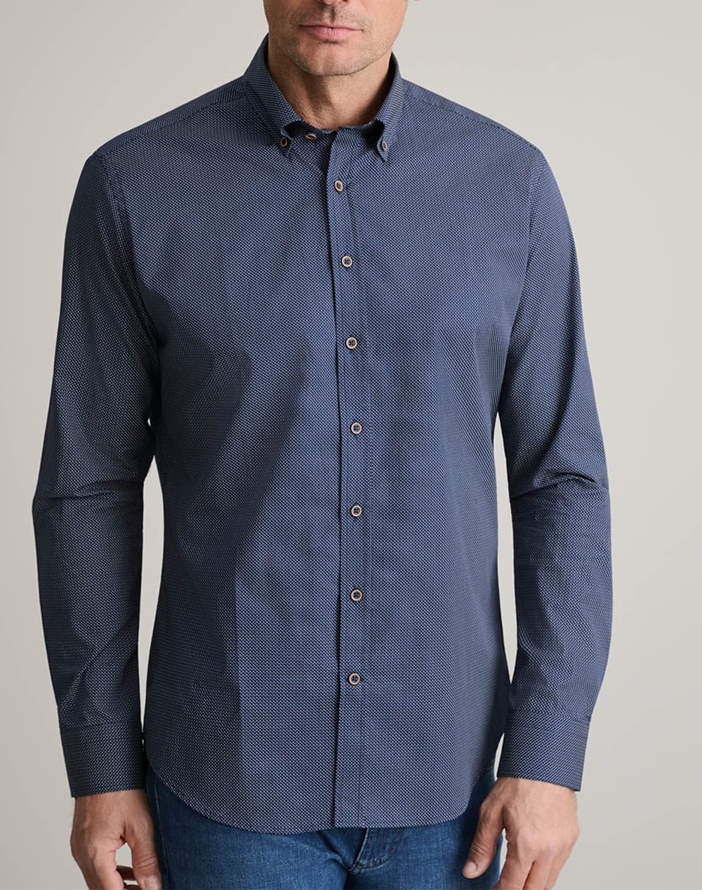 Men's Shirts Navy & Green Blue