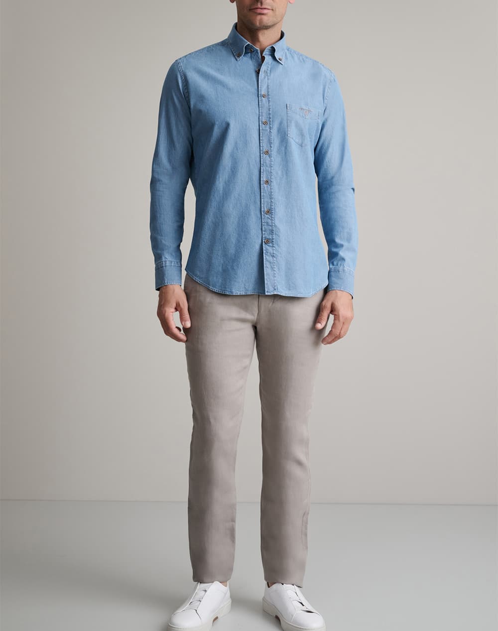 Men's Shirts Navy & Green Blue