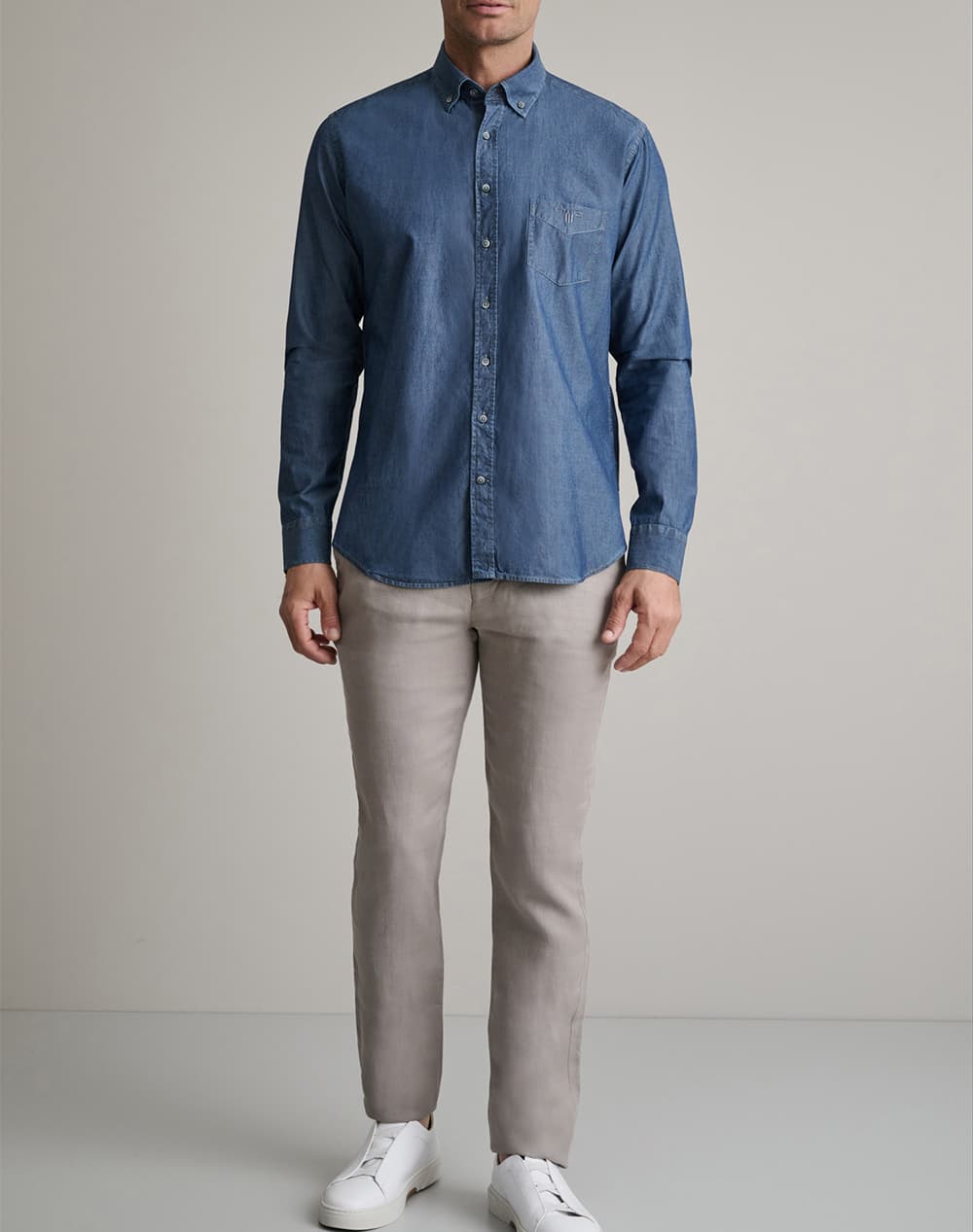 Men's Shirts Navy & Green Blue