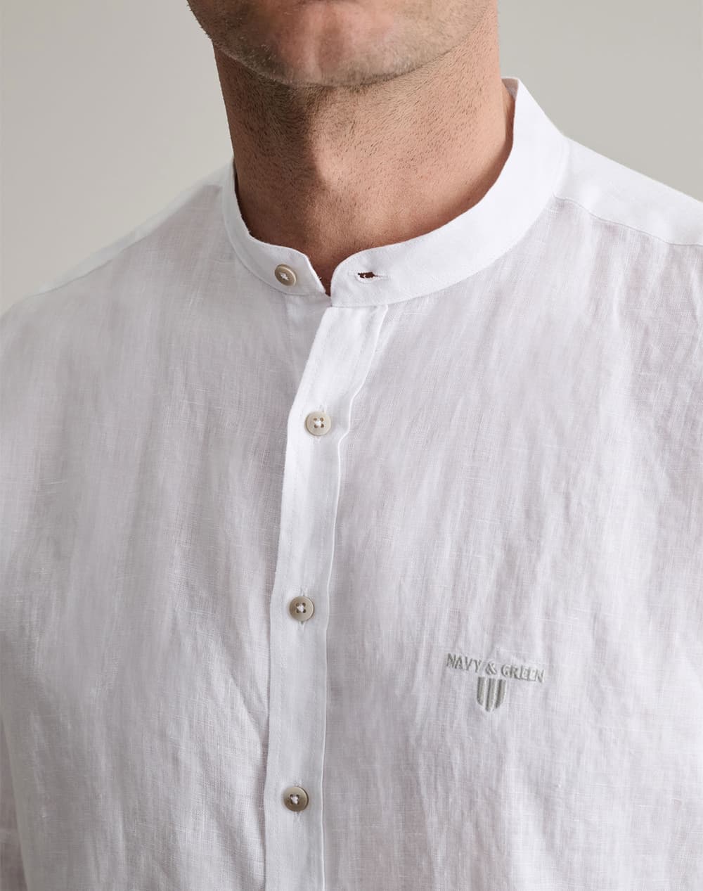 Men's Shirts Navy & Green White