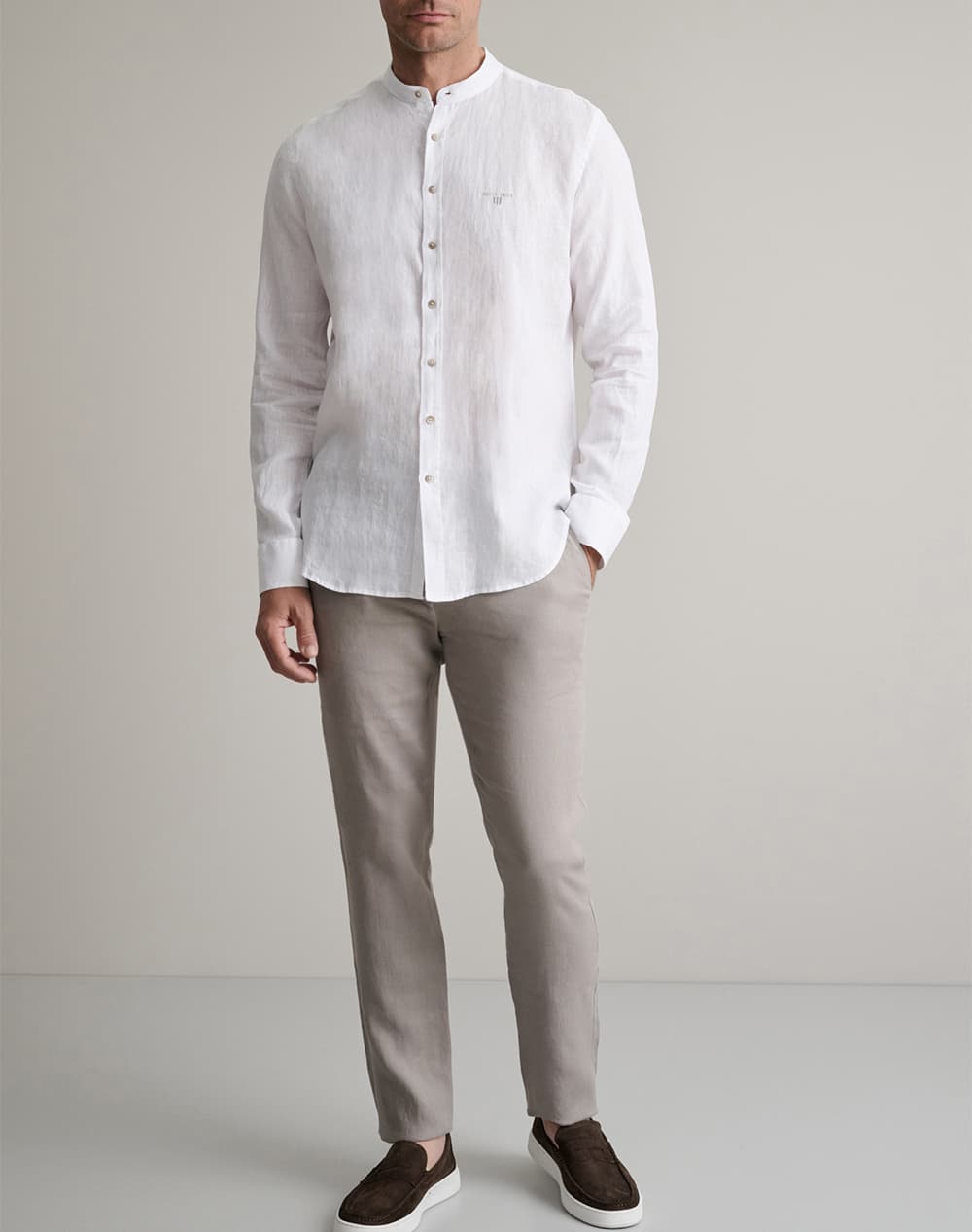 Men's Shirts Navy & Green White