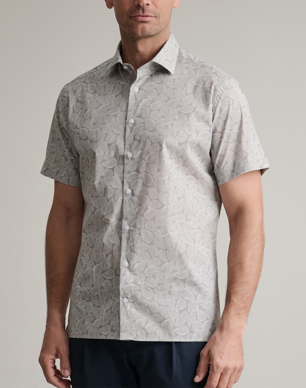 Men's Shirts Navy & Green Gray