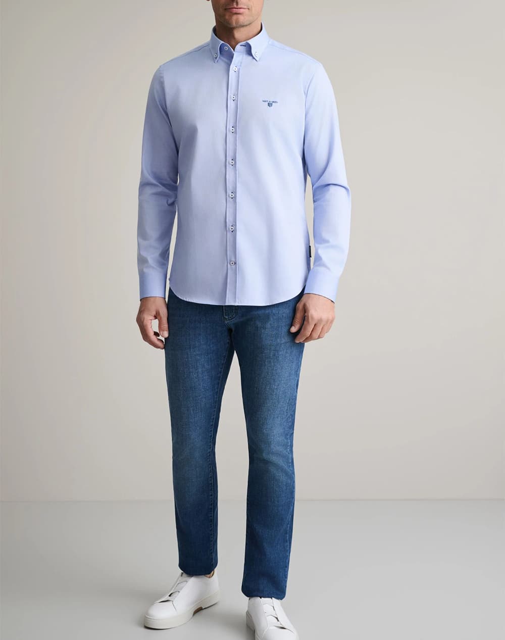 Men's Shirts Navy & Green Blue