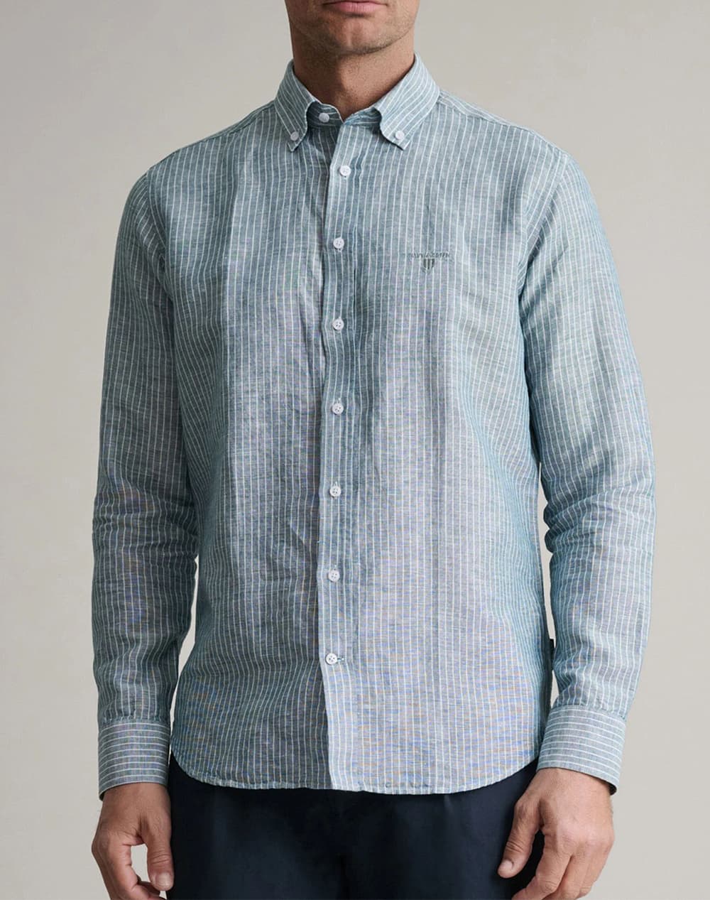 Men's Shirts Navy & Green Green