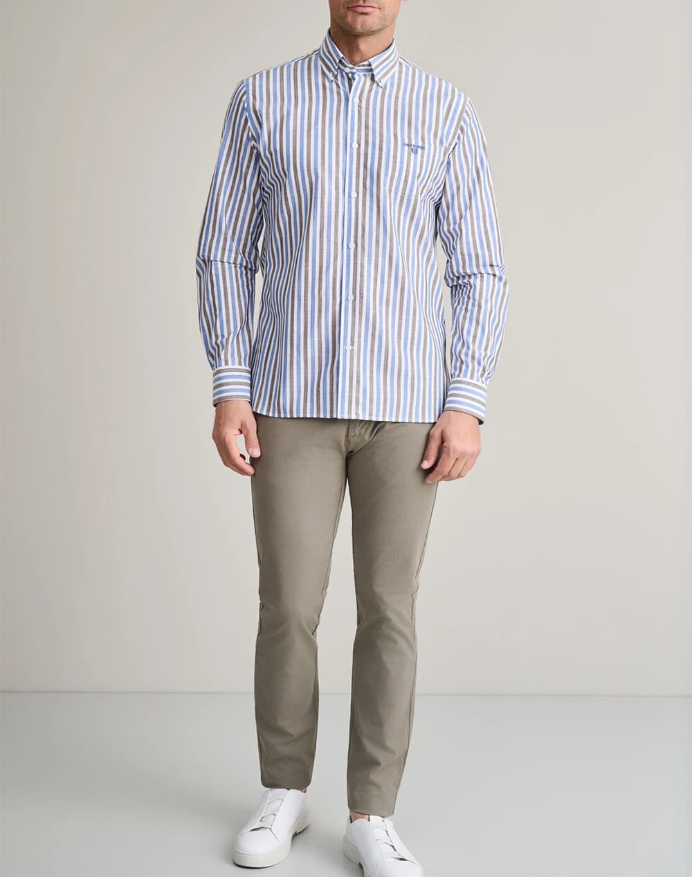 Men's Shirts Navy & Green Multicolor