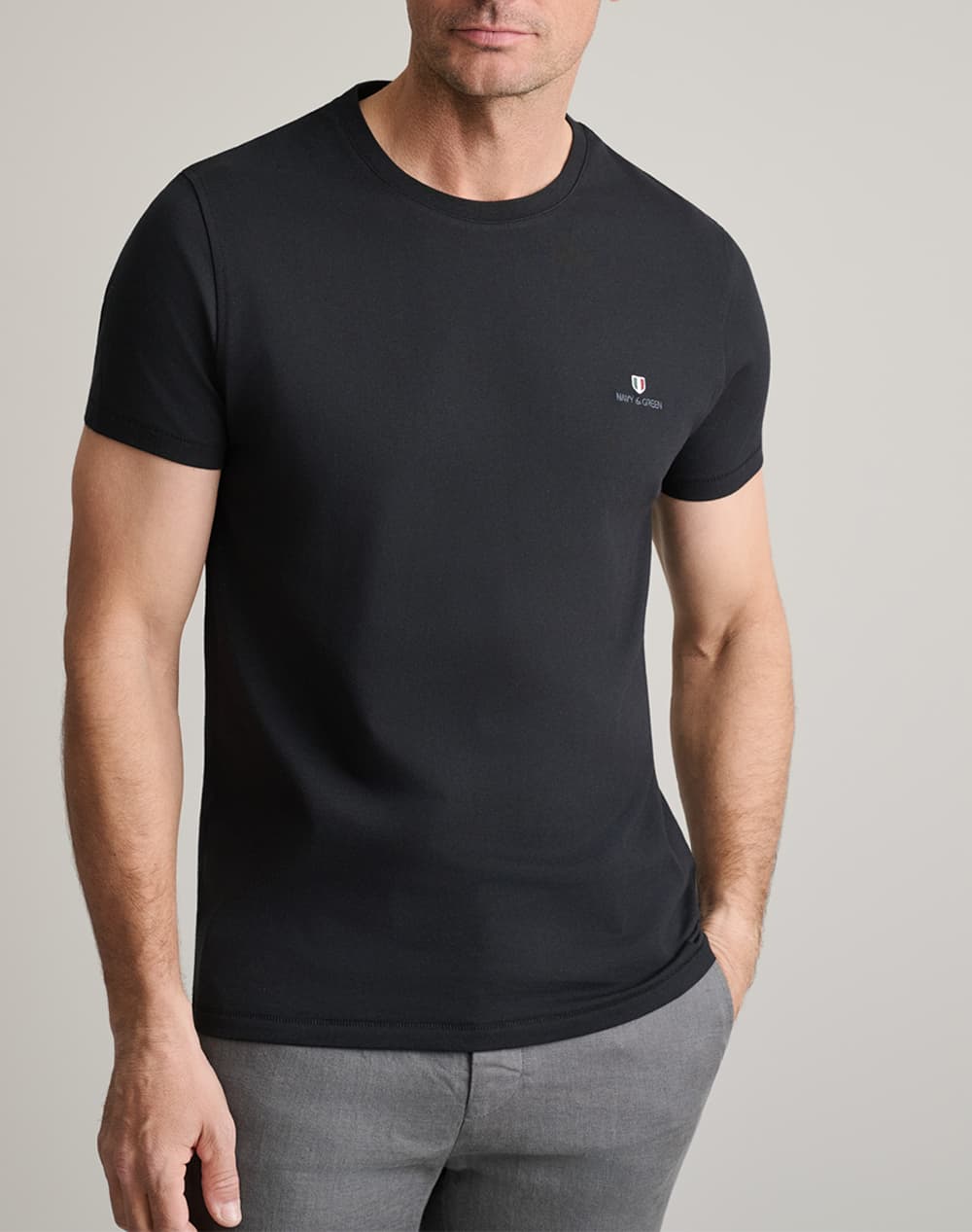 Men's T-Shirts Navy & Green Bordeaux