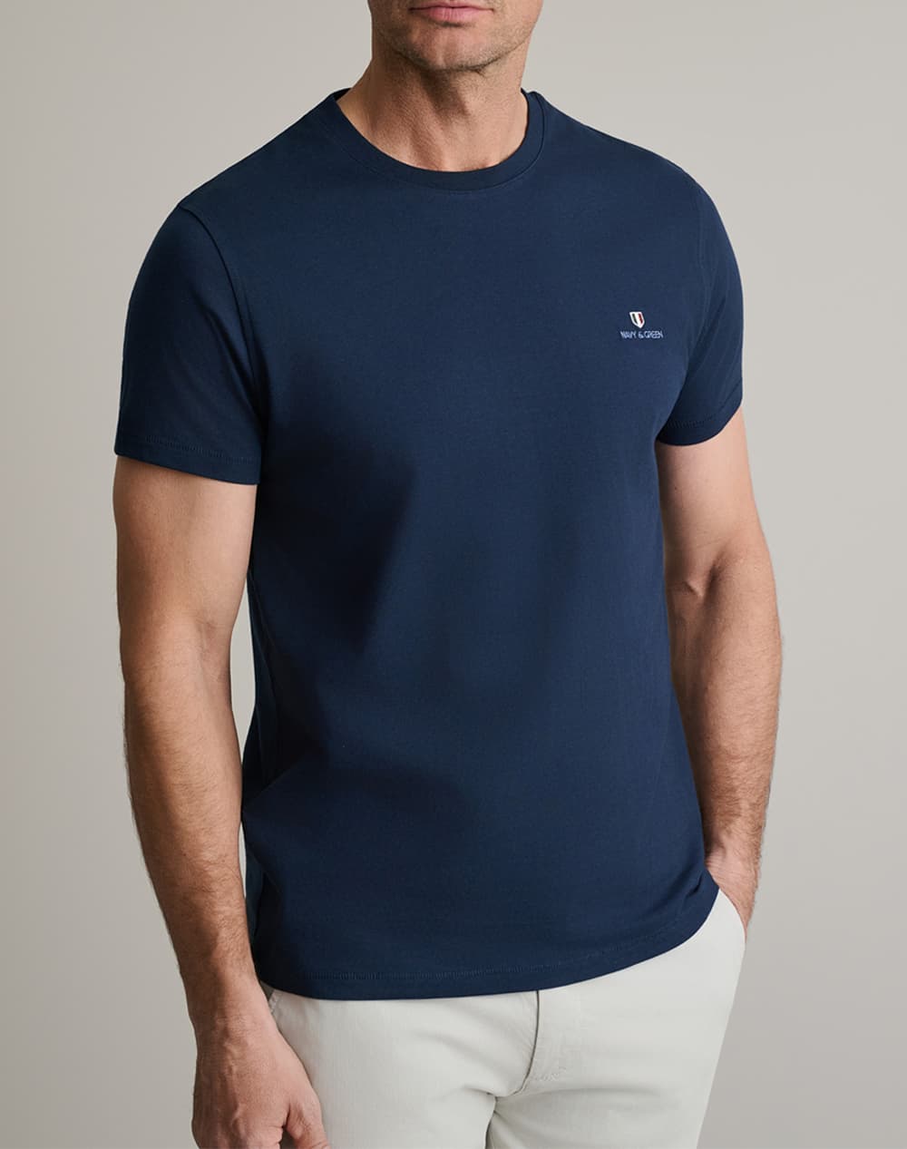 Men's T-Shirts Navy & Green Blue