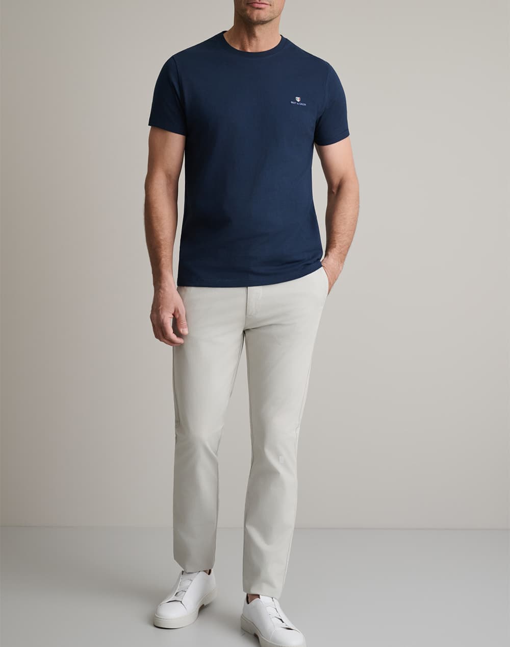 Men's T-Shirts Navy & Green Blue