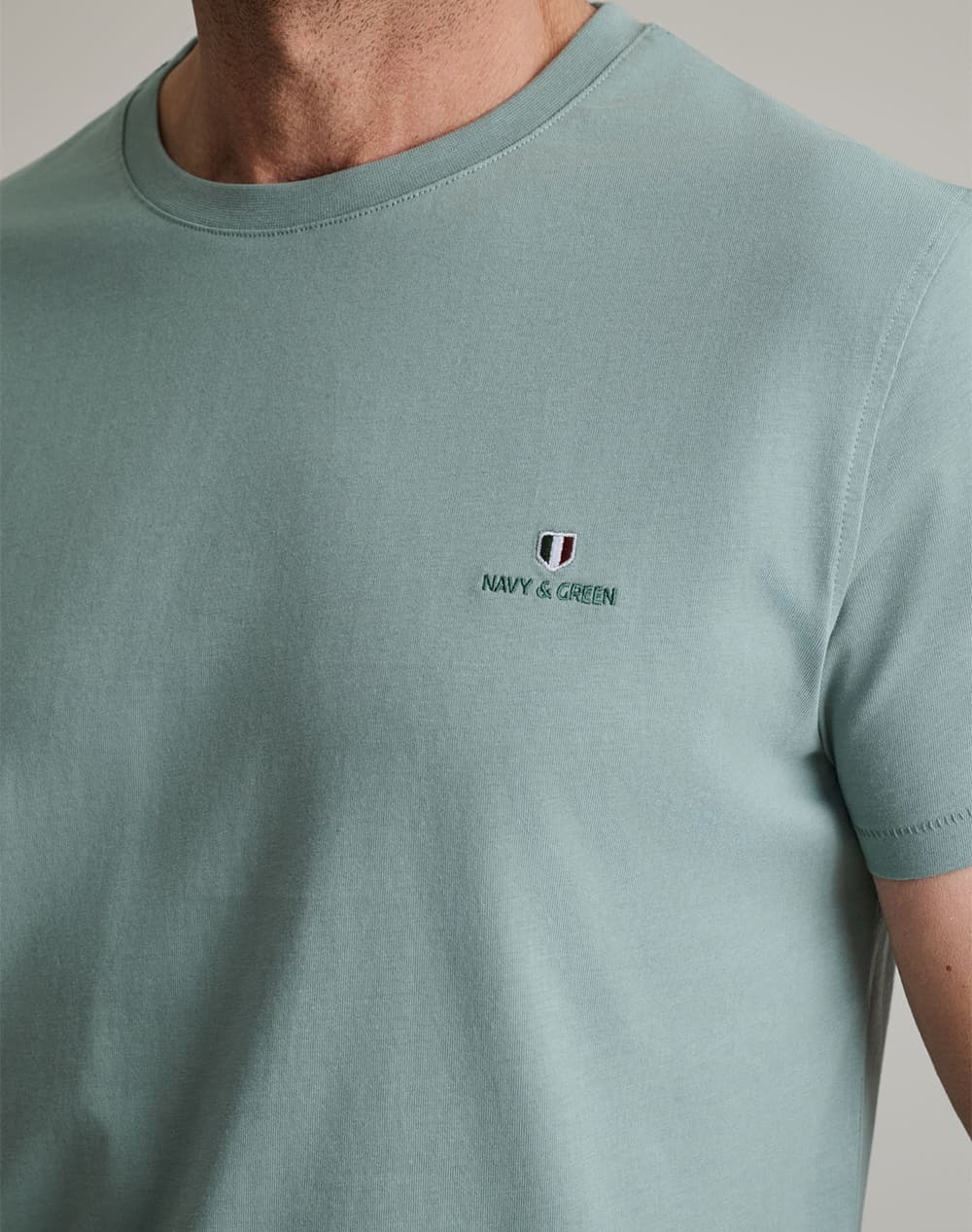 Men's T-Shirts Navy & Green Blue