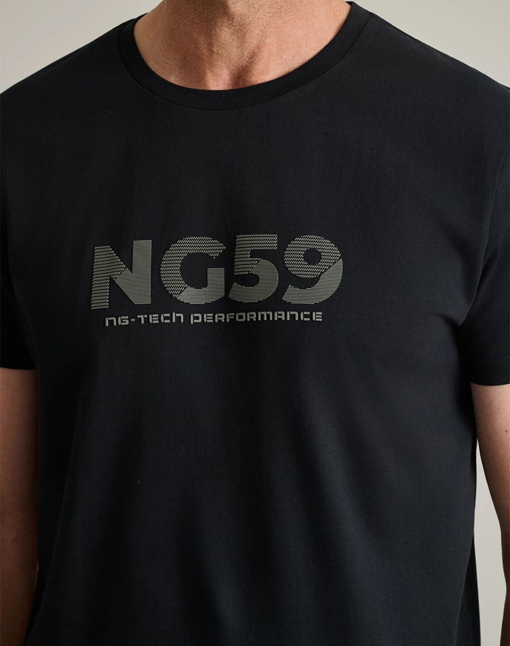 Men's T-Shirts Navy & Green Black