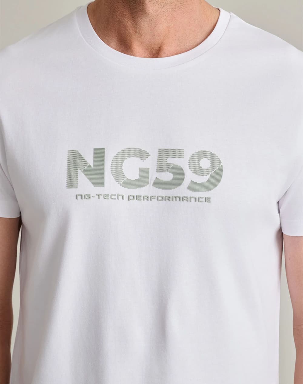 Men's T-Shirts Navy & Green White