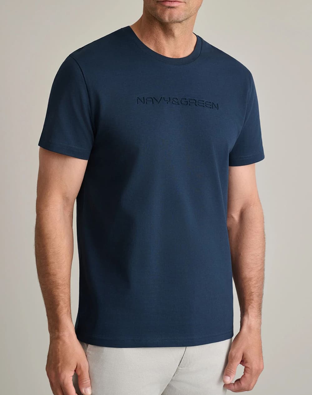 Men's T-Shirts Navy & Green Blue