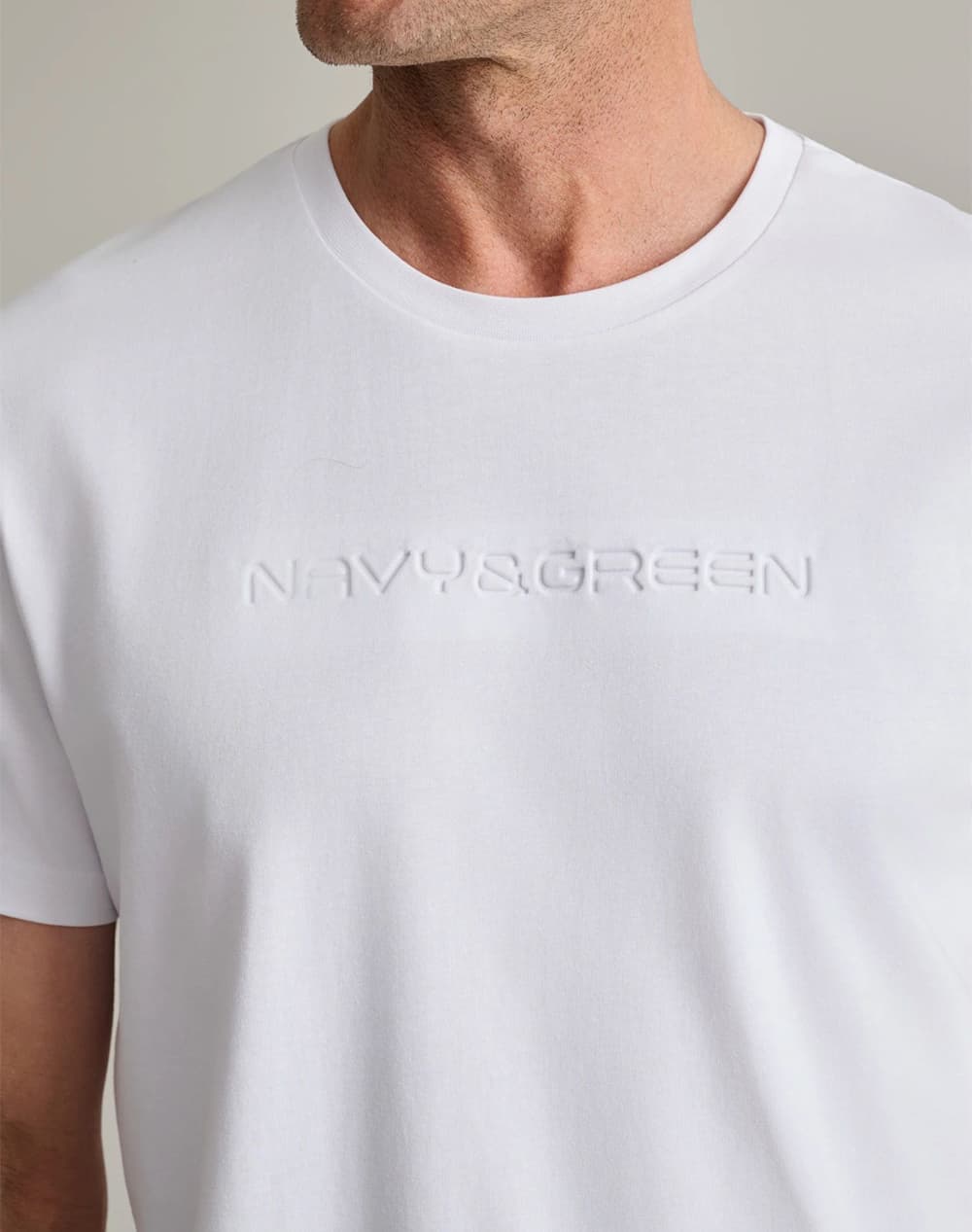 Men's T-Shirts Navy & Green White